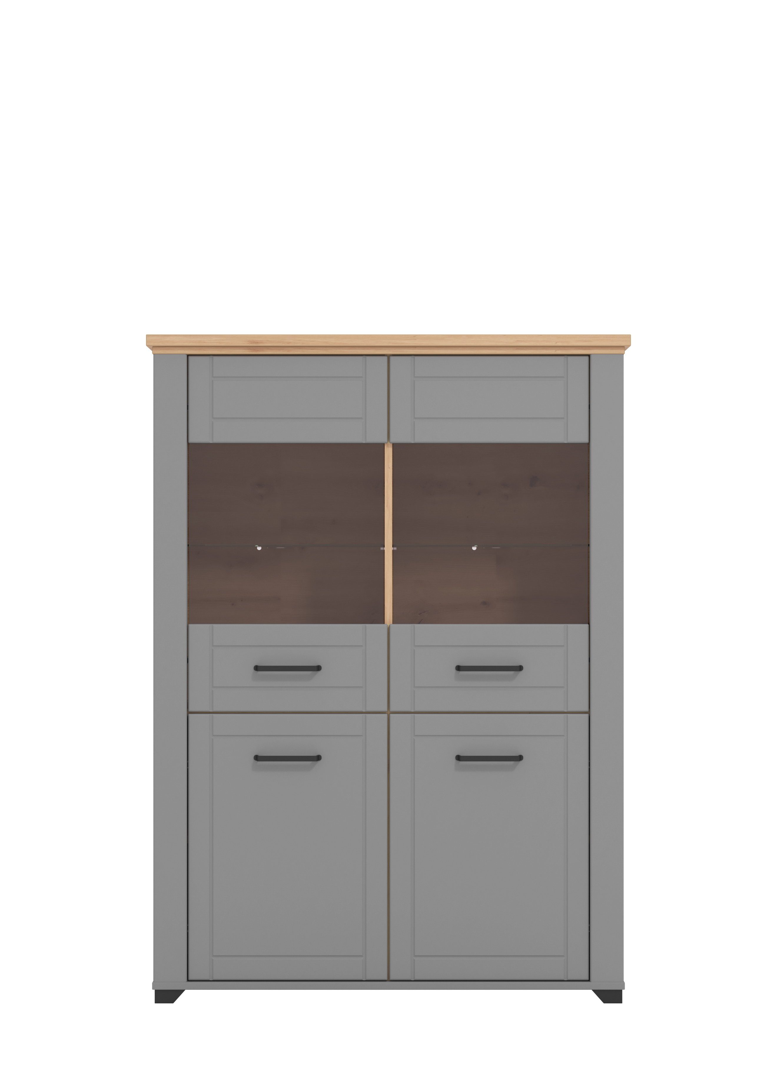 Home affaire Vitrinekast Valencia 2 deuren met 4 mm veiligheidsglas, breedte 103,5 cm
