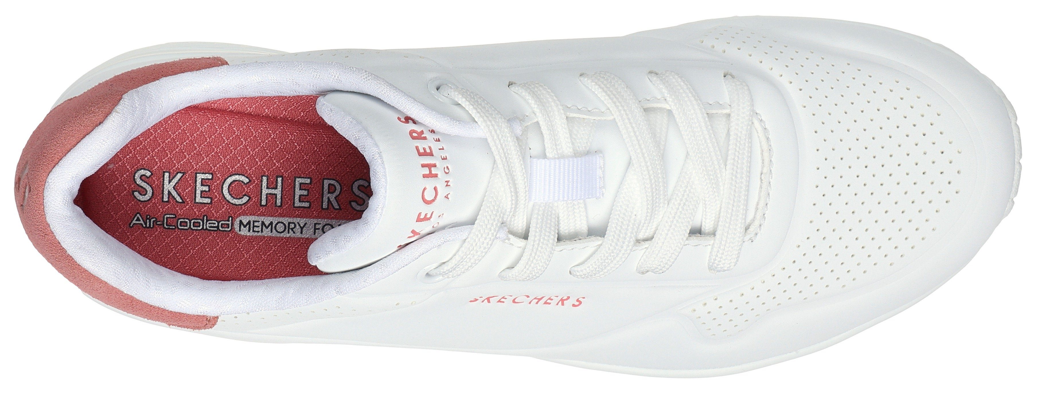 Skechers Sneakers UNO - POP BACK Vrijetijdsschoen, lage schoen, veterschoen met comfortabele Skech-Air functie