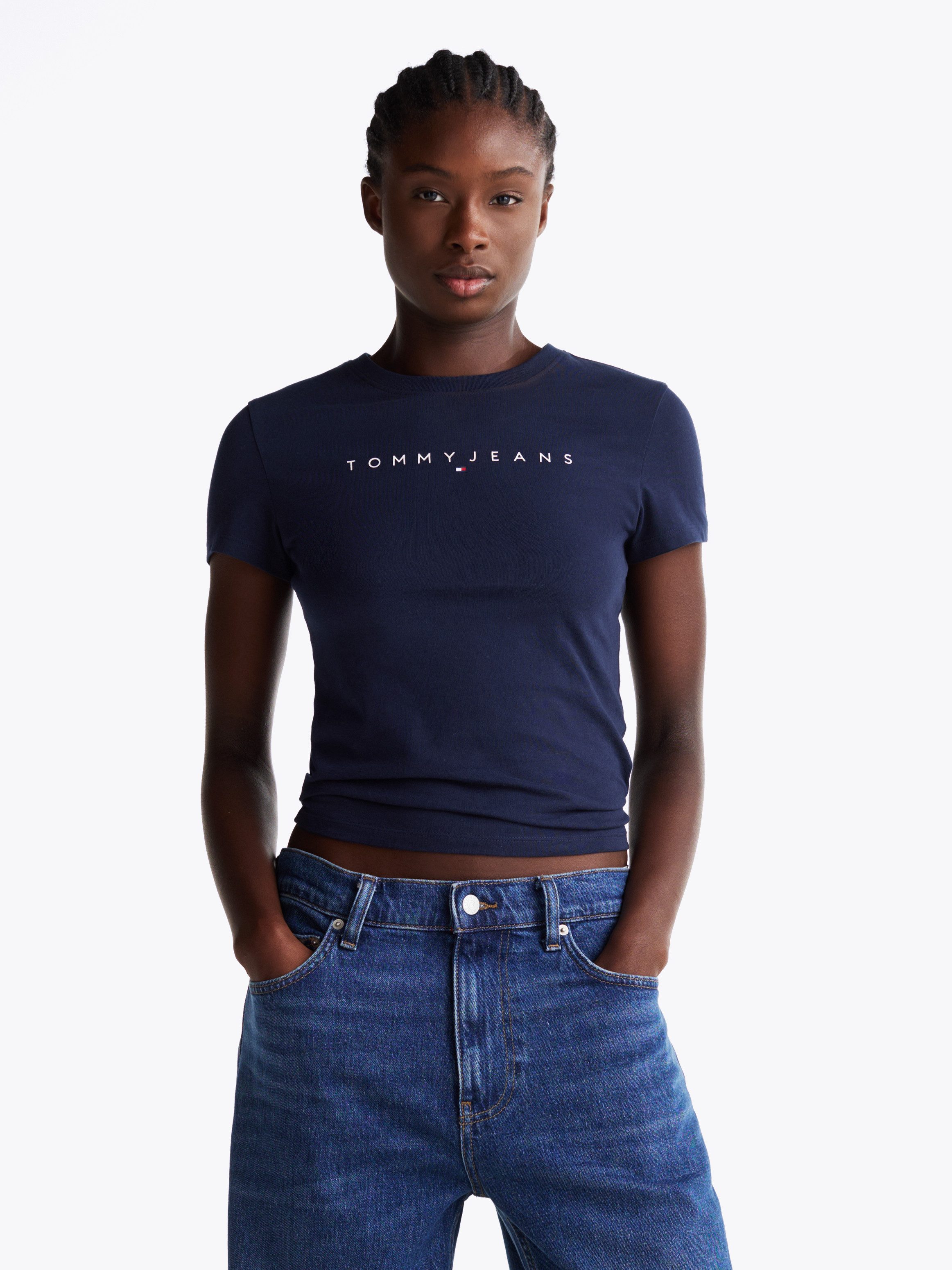 Tommy Jeans Curve T-shirt TJW SLIM LINEAR TEE EXT