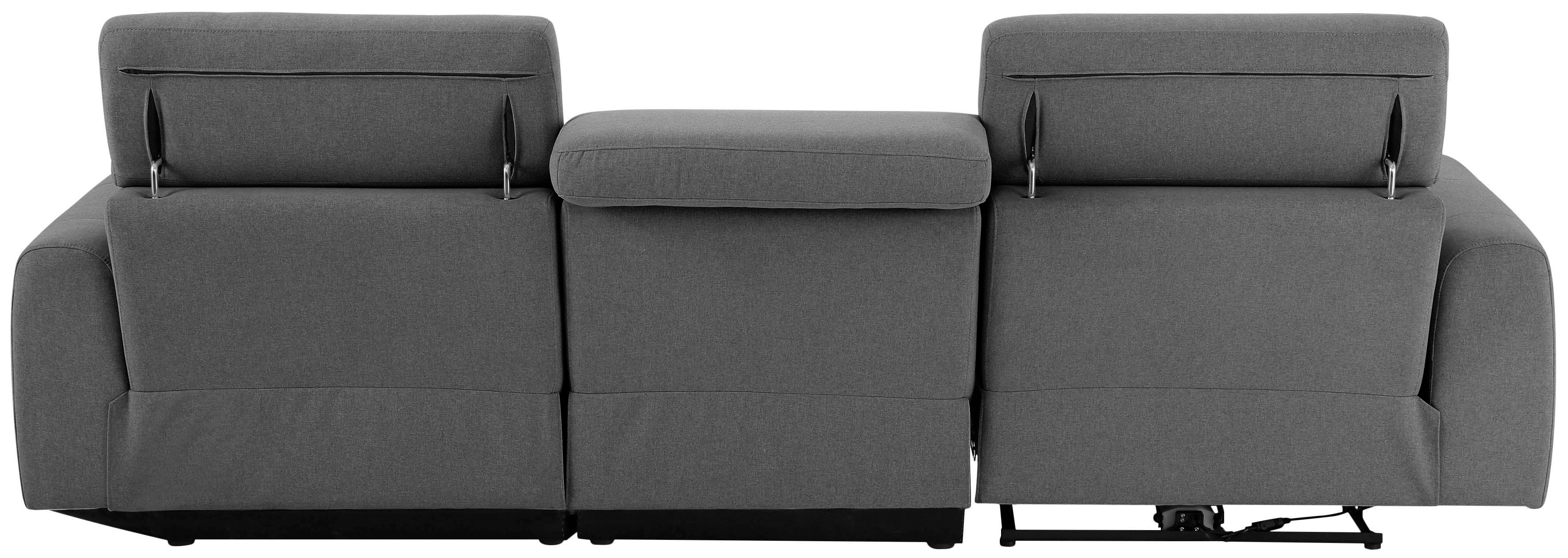 Home affaire Hoekbank Sentrano, L-vorm, 275 cm, man. of electr. relaxfunctie en usb/kopverstelling