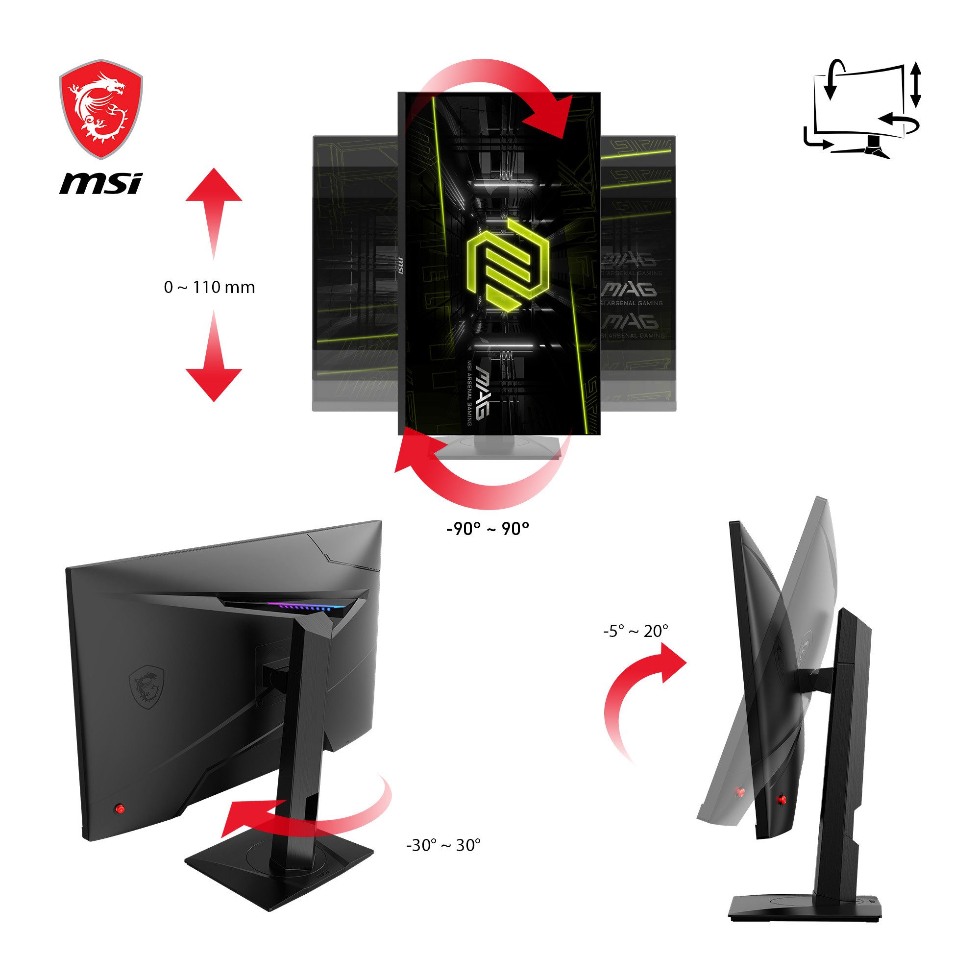 MSI Gaming-monitor MAG 274QRF QD E2, 69 cm / 27", WQHD
