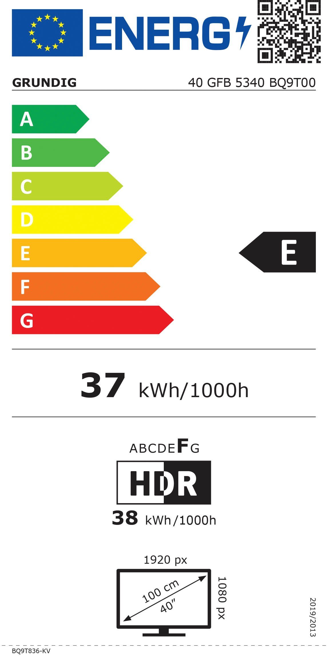 Grundig Led-TV, 100 cm / 40", Full HD