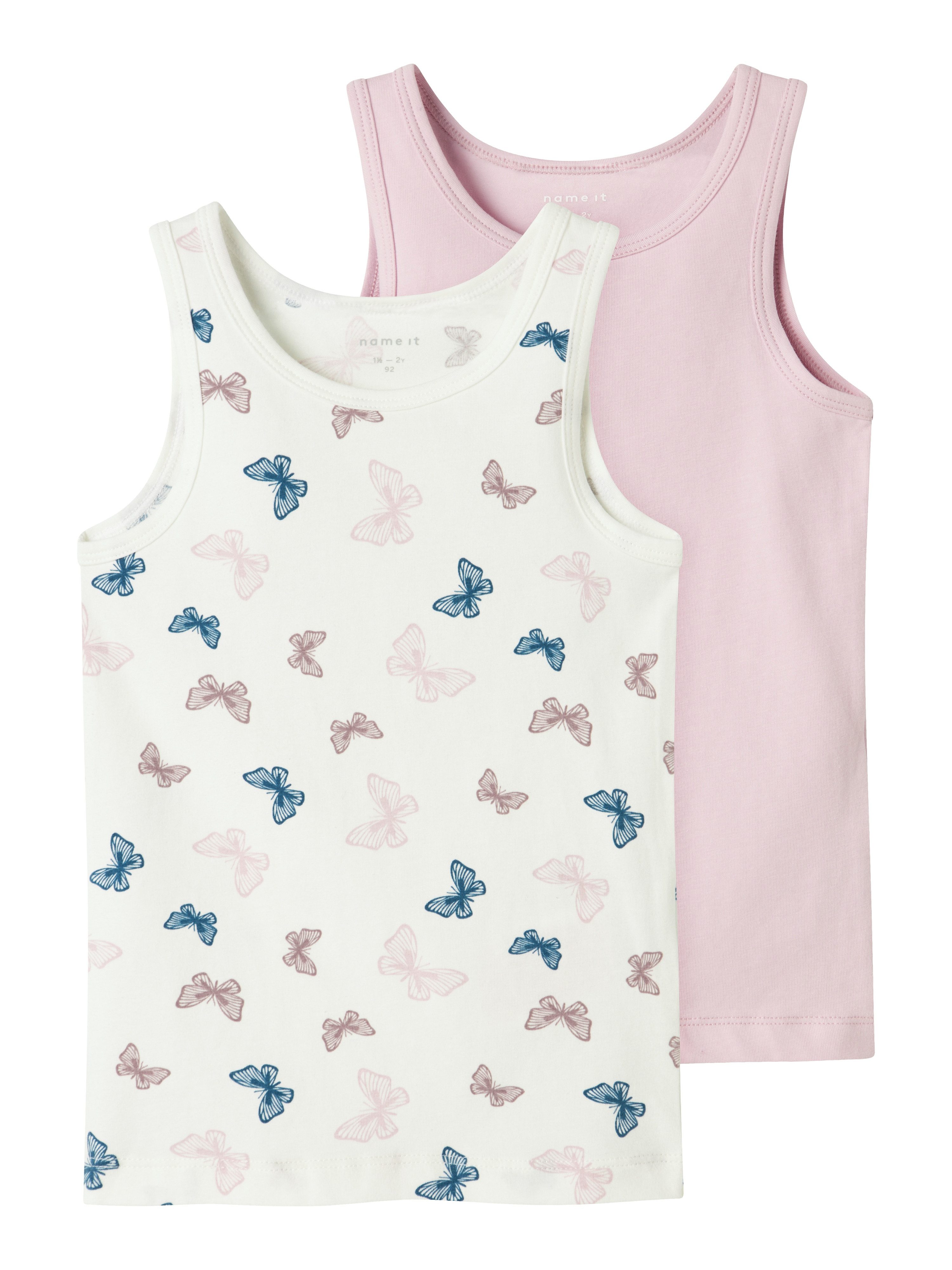 Name It Hemd NMFTANK TOP 2P JET STREAM BUTTERFLY NOOS (set, 2 stuks)