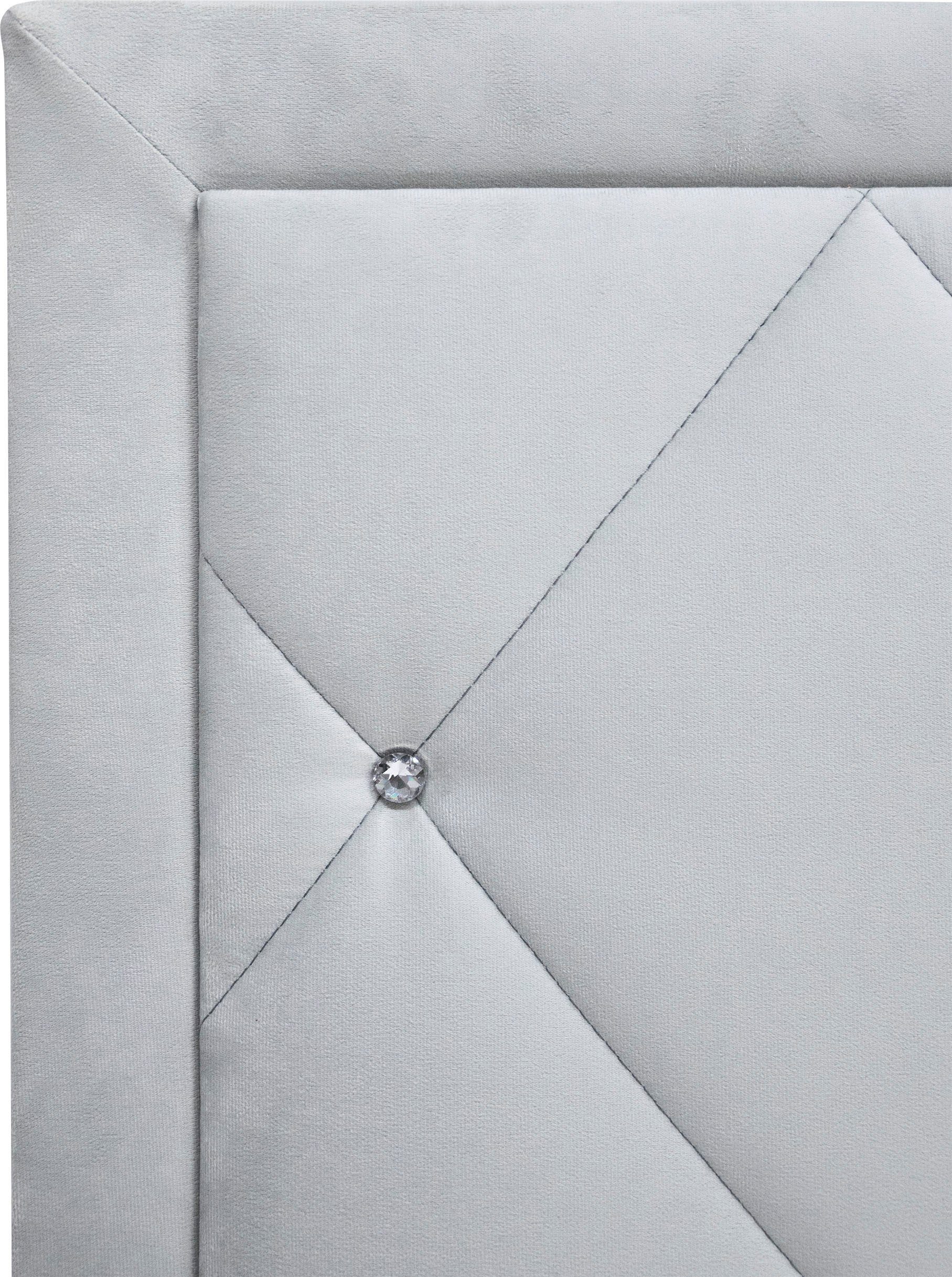 Leonique Boxspring Alfie, bestseller! Inclusief bedlade & topper Optioneel met knoopstiksels of strassstenen, H2, H3 en H4 verkrijgbaar