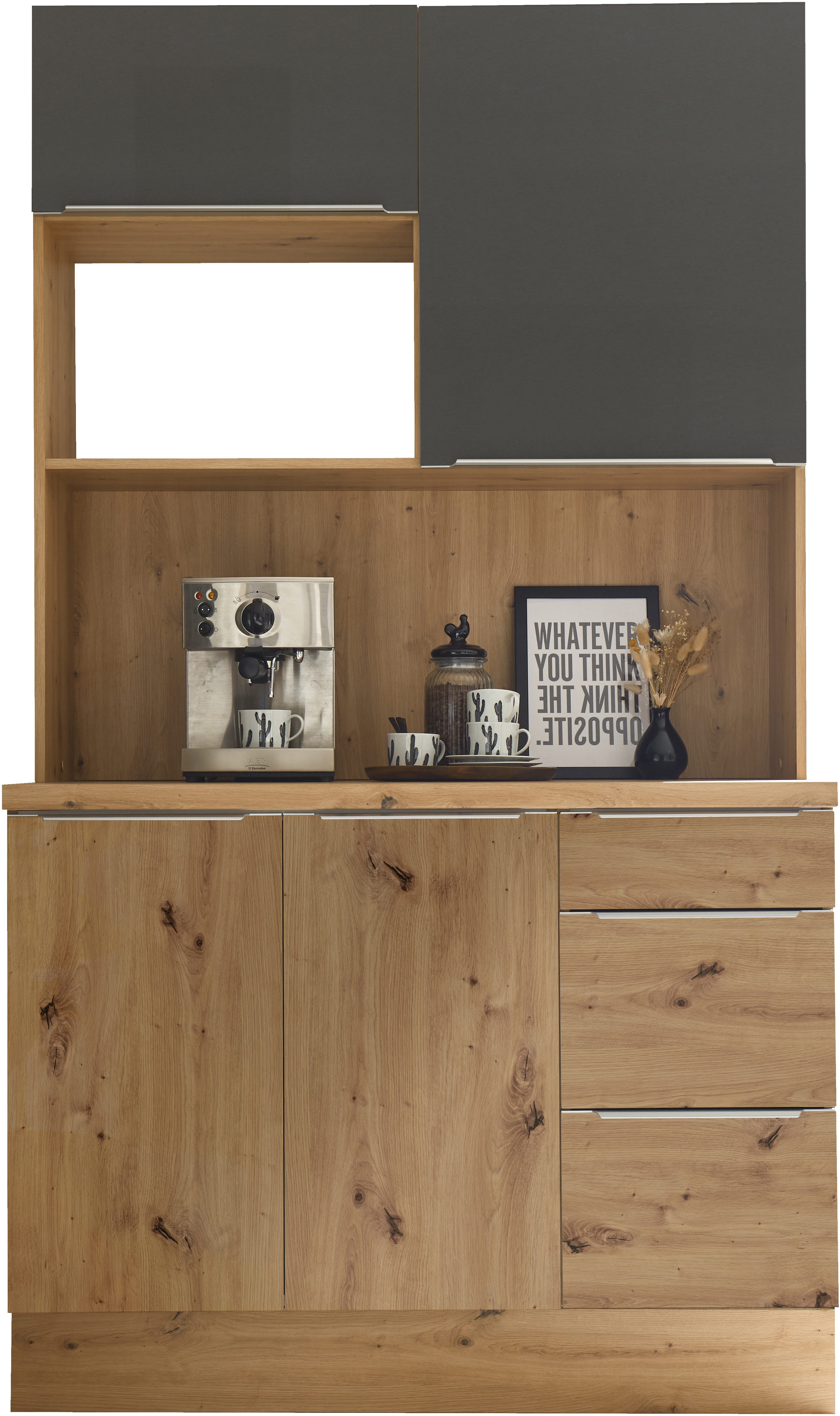 RESPEKTA Buffetkast Safado uit de Marleen serie Breedte 120 cm, met soft-close, in exclusieve configuratie voor OTTO buffetkasten grijs