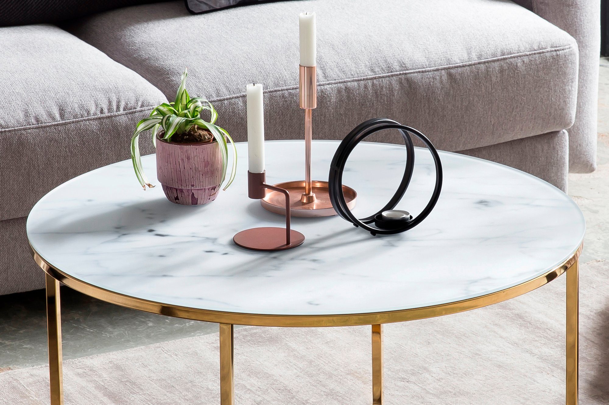 SalesFever Salontafel Tafelblad in marmerlook