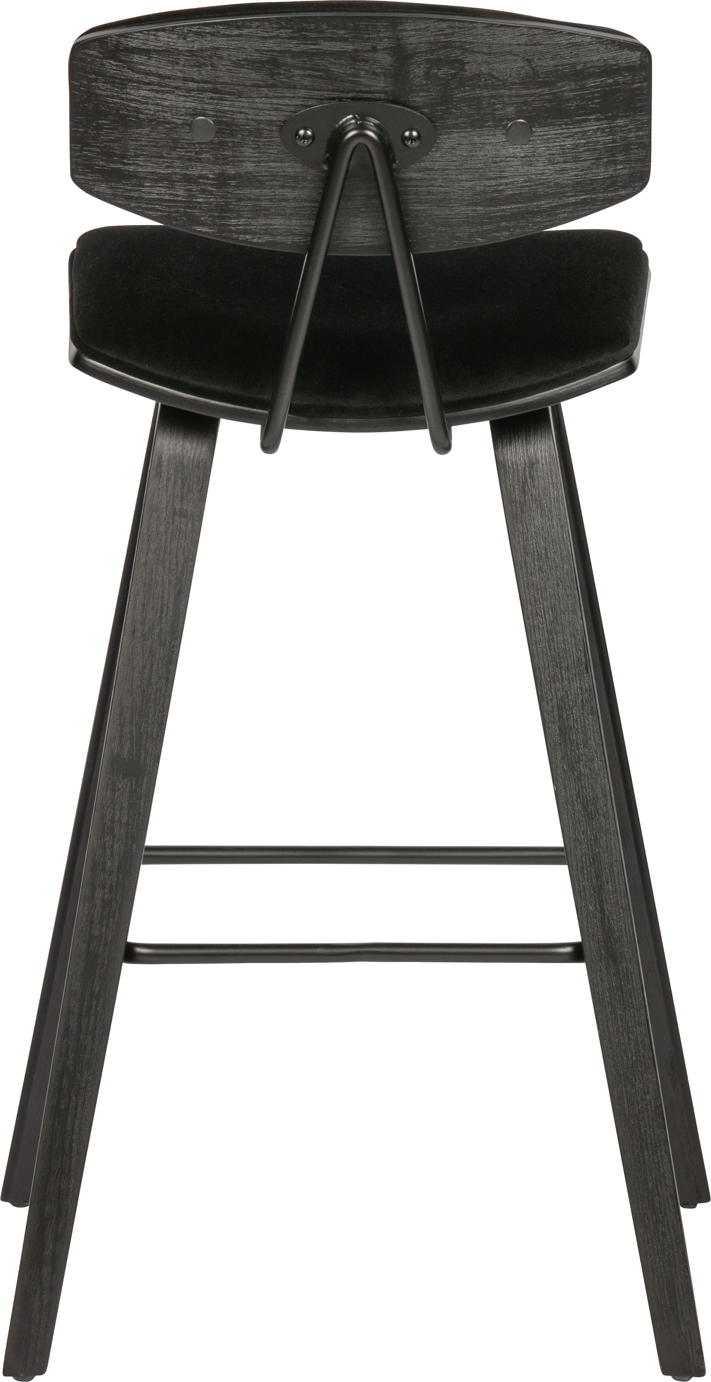 WOOOD Barkruk Senn Zitvlak van velours, H 94 cm x B 41 cm (2 stuks)