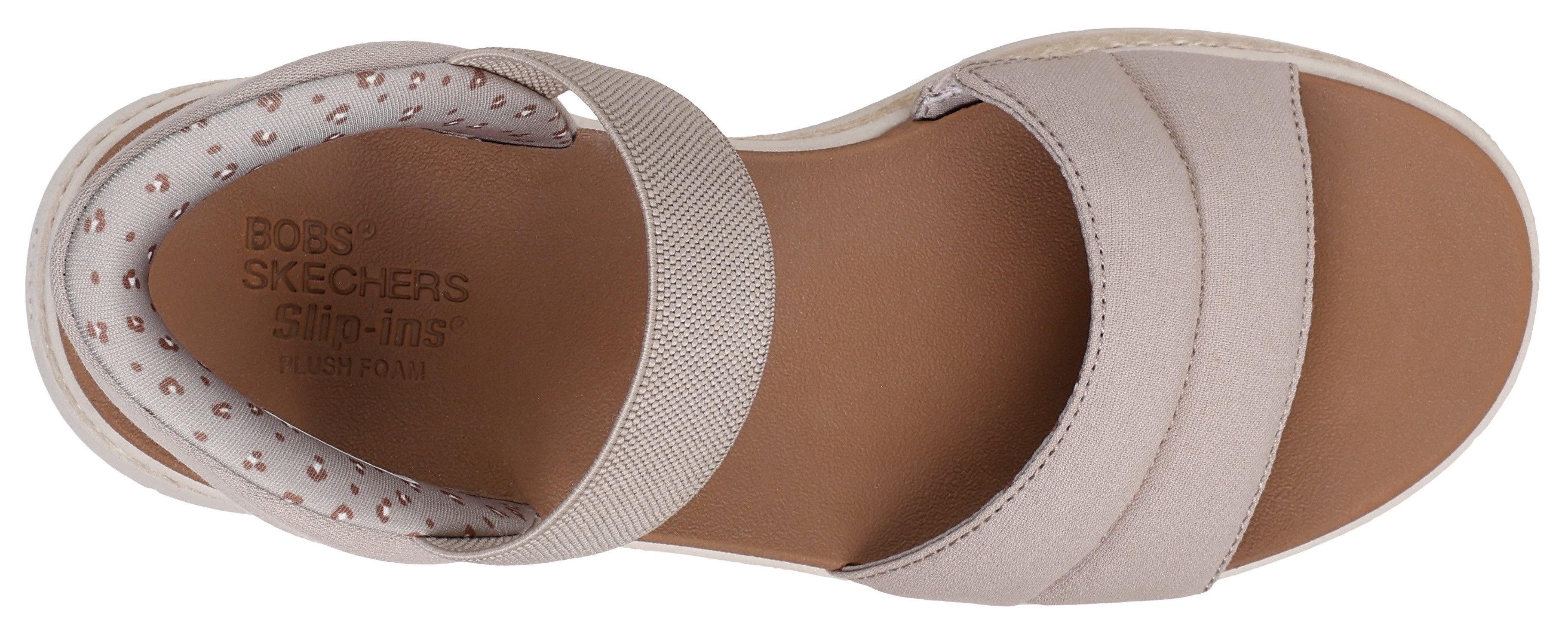 Skechers Sandalen BOBS SUN RAY , wig sandaal, sandalette, plateausandaal met plush foam