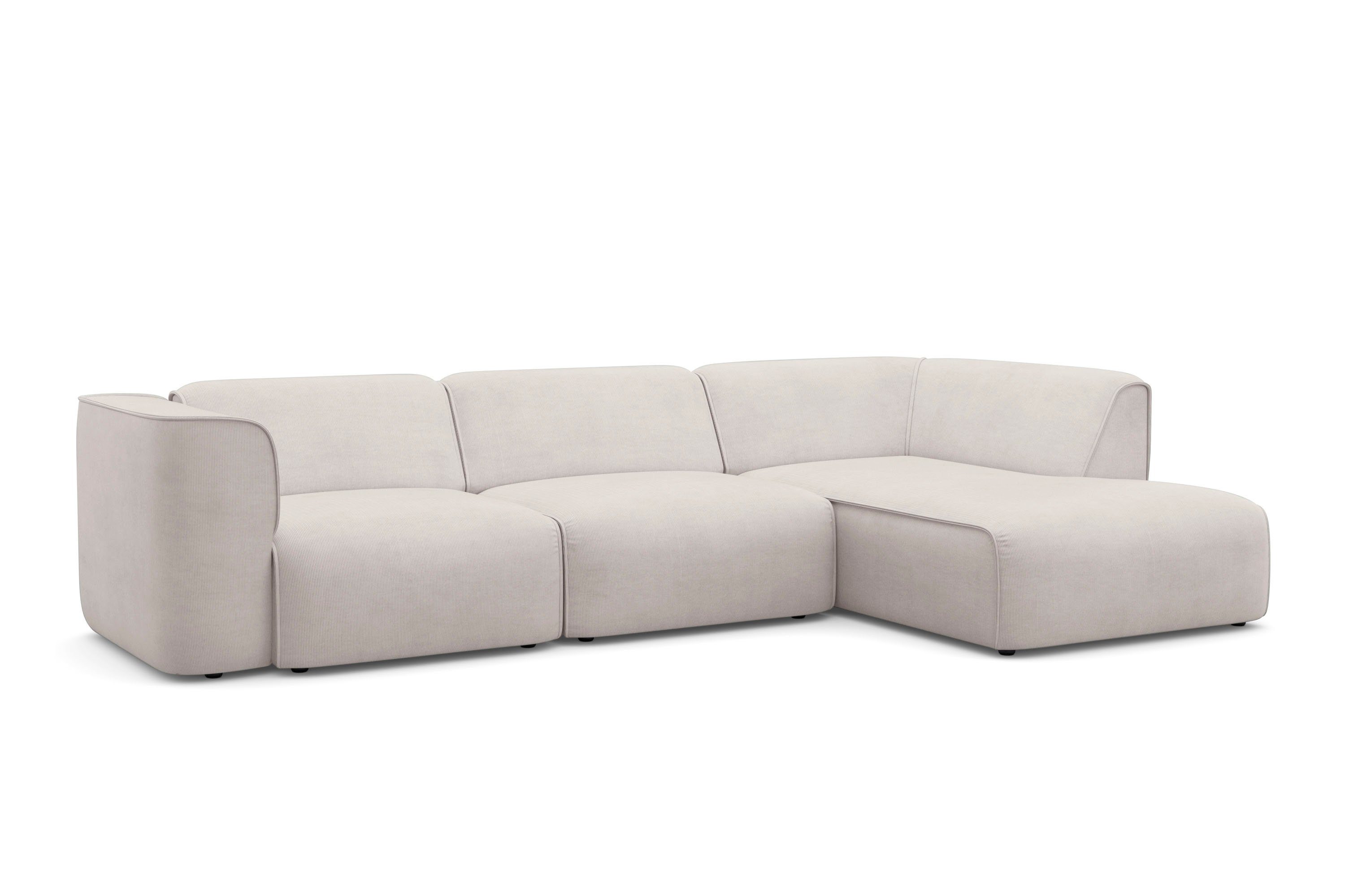 RAUM.ID Hoekbank Merid L-vorm, altijd uitbreidbaar met modules, B/D/H: 295/162/70 cm