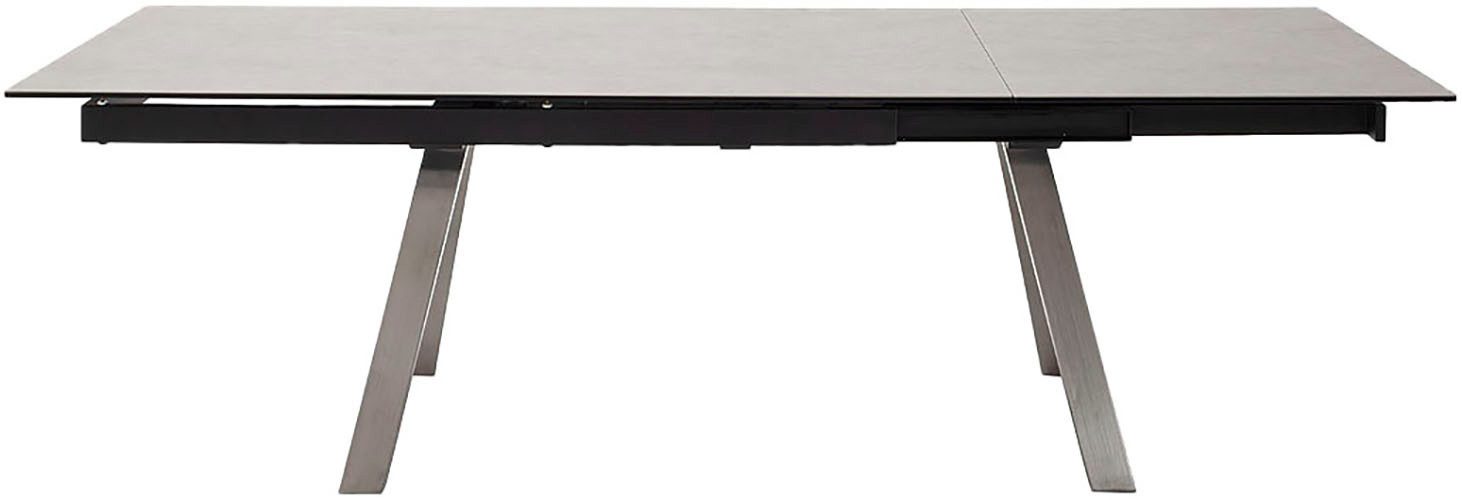 MCA furniture Eettafel TOBAGO uitschuiftafel 180-260 cm Keramiek, roestvrij staal, uitschuifbaar, tafelblad 13 mm