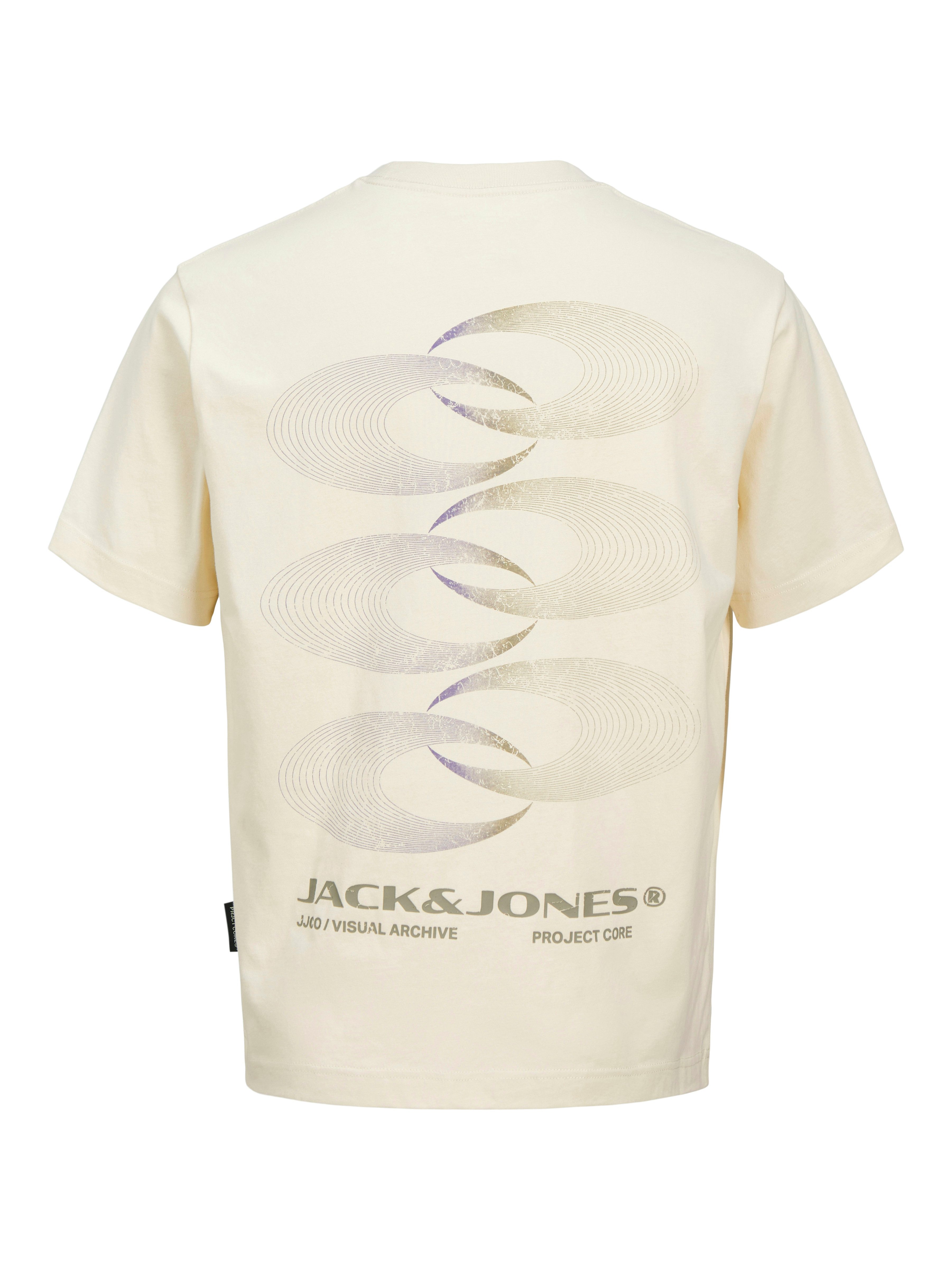 Jack & Jones Shirt met print JCOCALMA BACK PRINT TEE SS CREW NECK