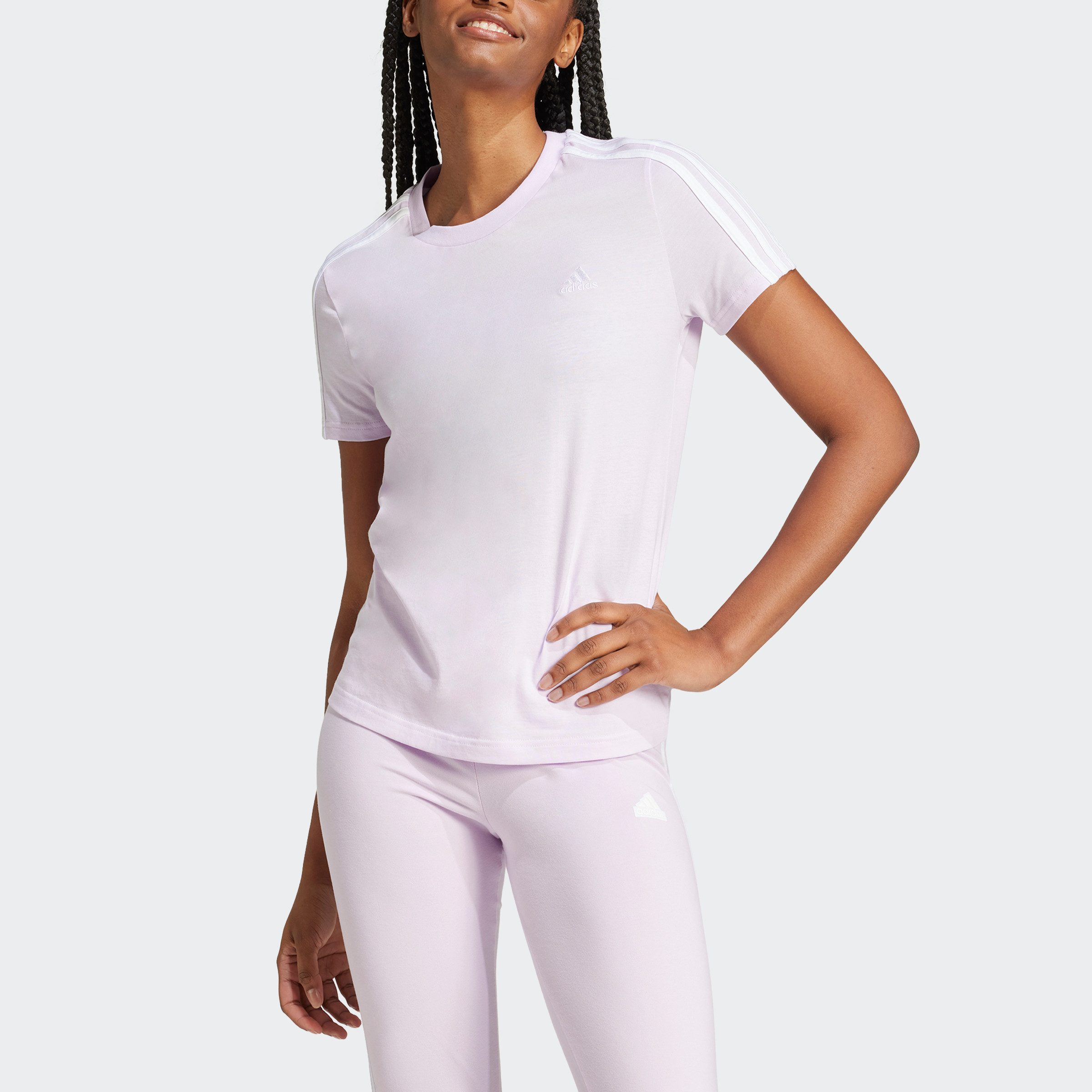 adidas Sportswear T-shirt LOUNGEWEAR ESSENTIALS SLIM 3-STRIPES