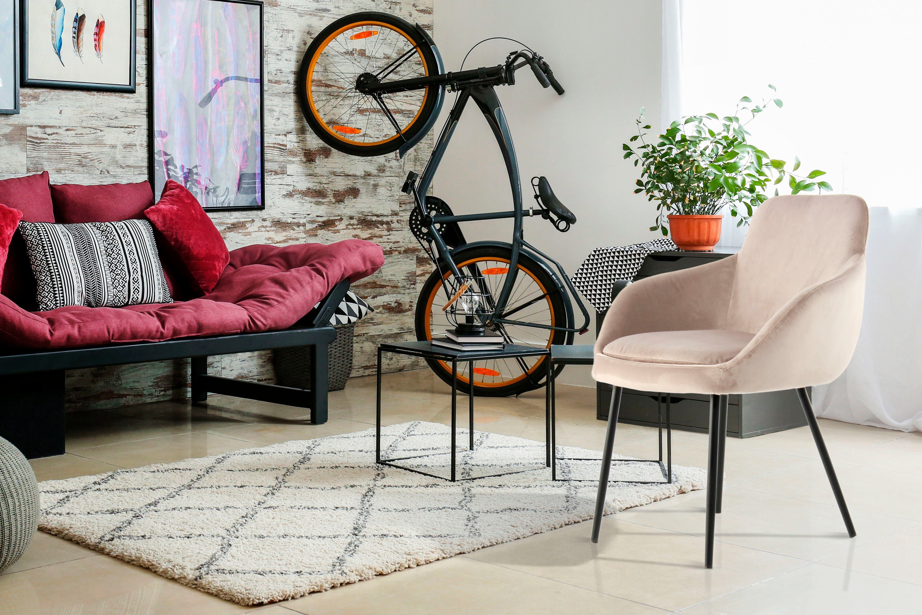 Kayoom Stoel Cobain 825 2-delige set, eentonig ontwerp, minimalistisch ontworpen (set, 2 stuks)