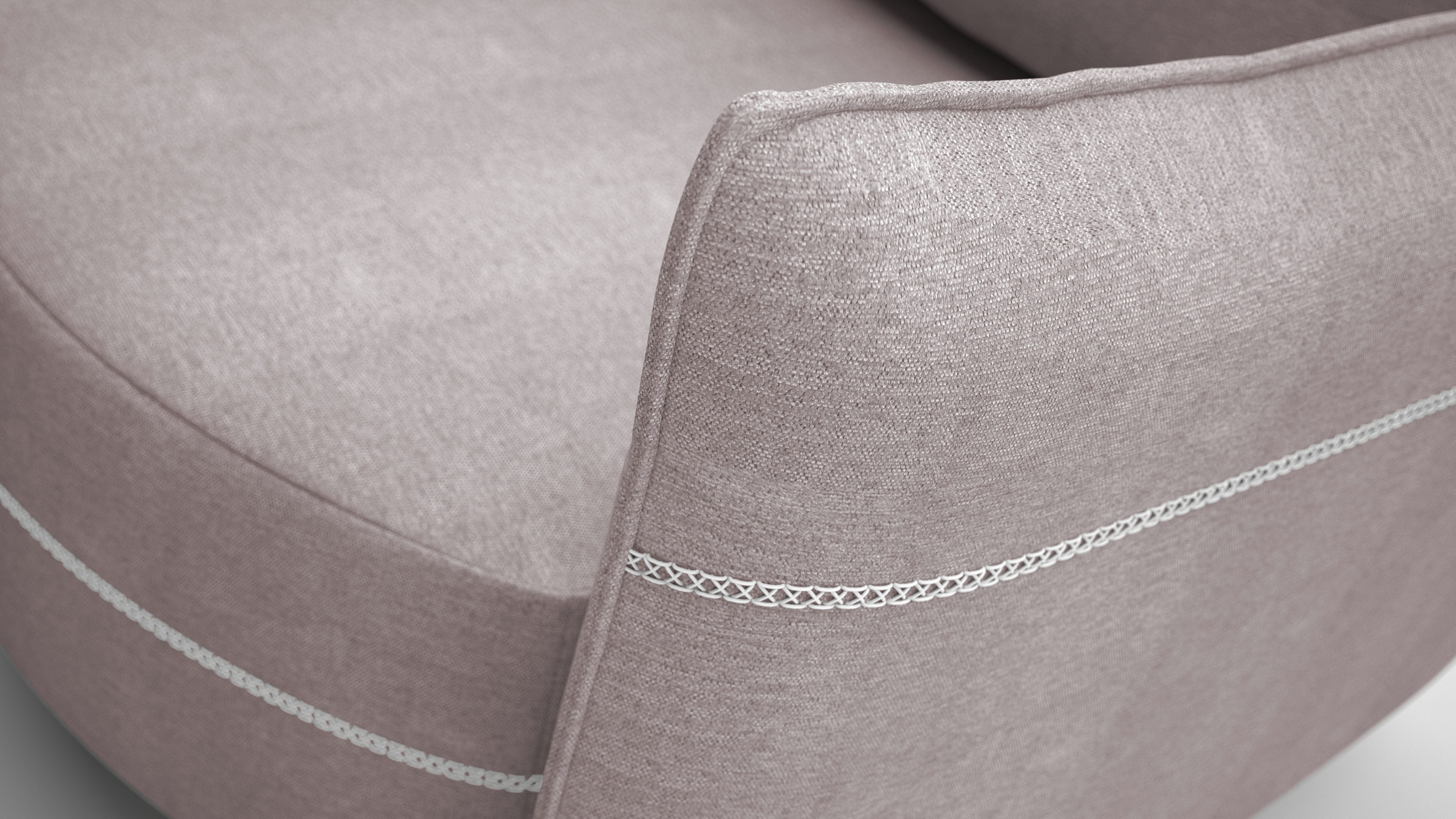 exxpo - sofa fashion Loungebank Met mooie contrastnaad, solitairmeubel, comfortabel, smalle armleuning