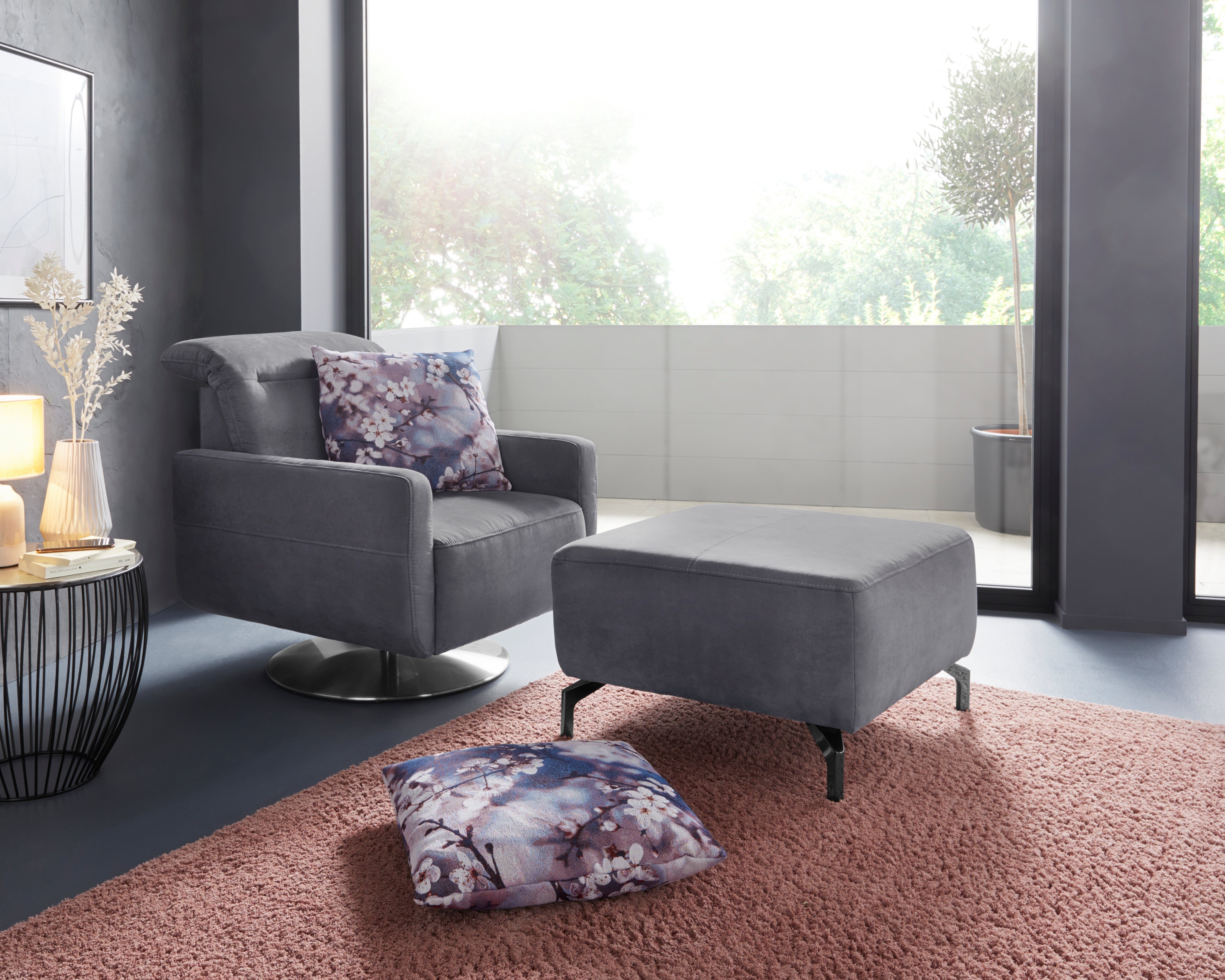 sit&more Draaibare fauteuil GIZEH met verstelbare hoofdsteun, met binnenvering