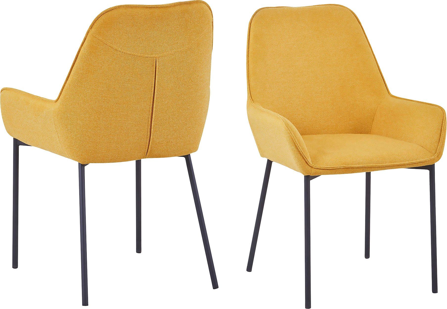 SalesFever Eetkamerstoel Bekleding van structuurstof (set, 2 stuks)