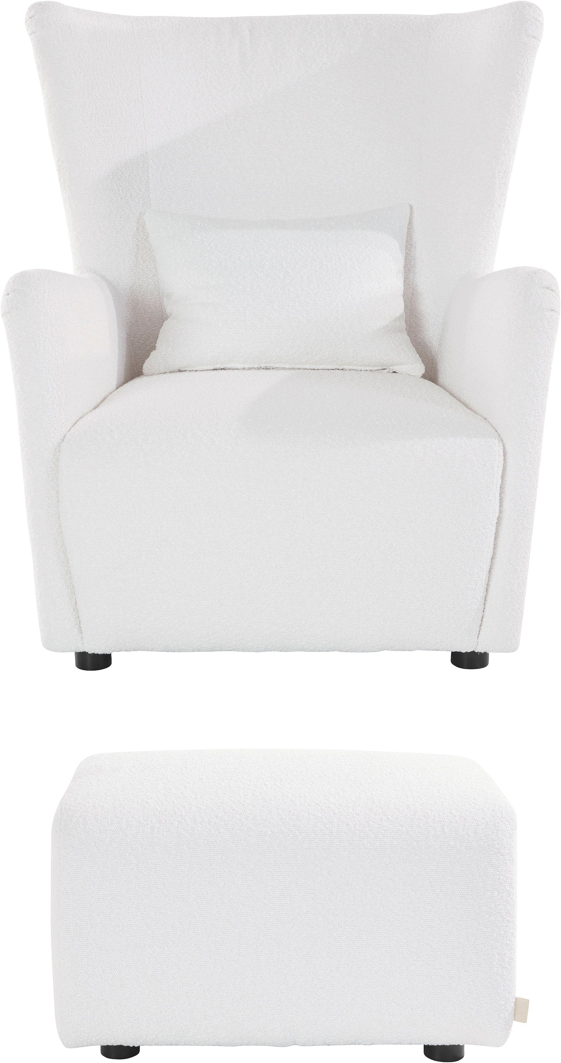 LeGer Home by Lena Gercke Oorfauteuil Levke Stoel naar keuze met of zonder hocker