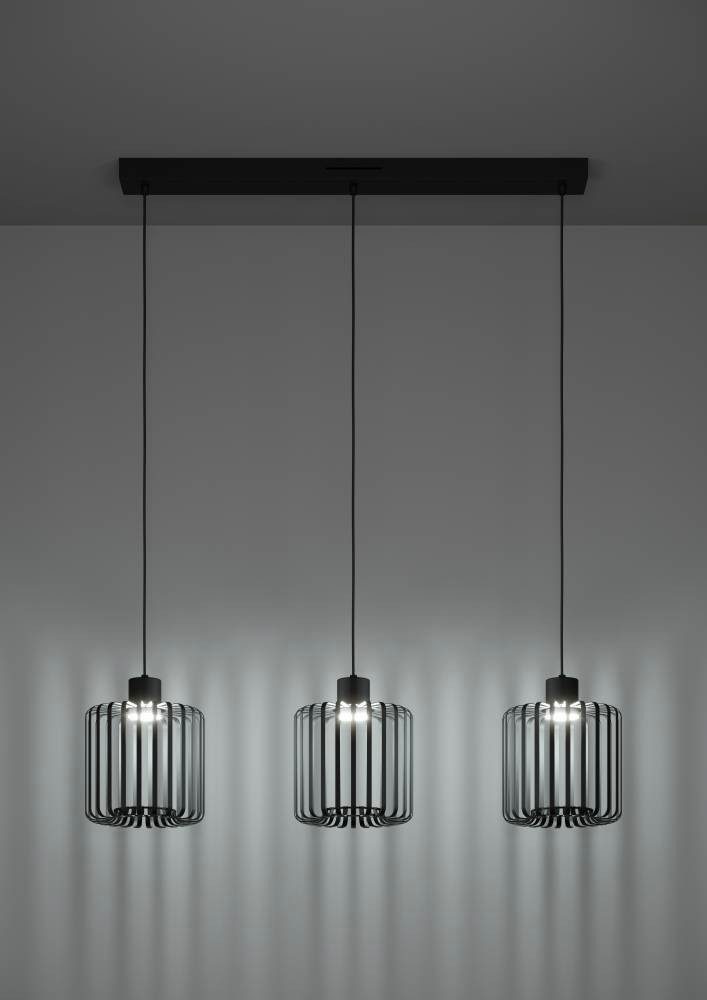 EGLO Hanglamp GINESTRONE-Z Hängelampe schwarz, ZigBee 3.0, Timer, Pendelleuchte, Hanglamp, ZigBee, app en spraakbesturing Alexa, RGB, dimbaar (1 stuk)