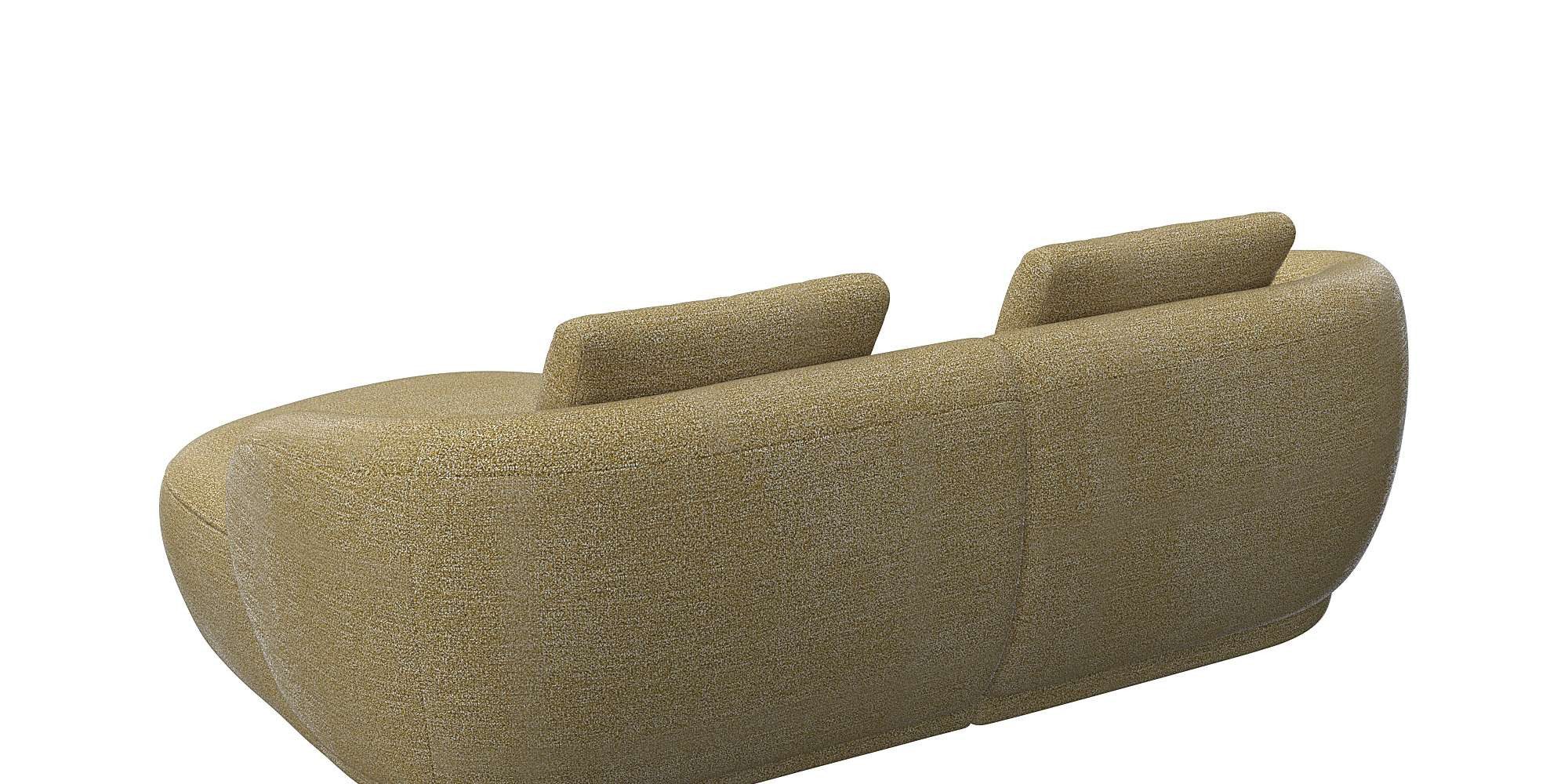 FLEXLUX Zithoek Torino, rond, L-vorm, bankhoek met recamière, longchair-sofa