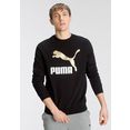 puma sweatshirt classics metallic logo crew tr zwart