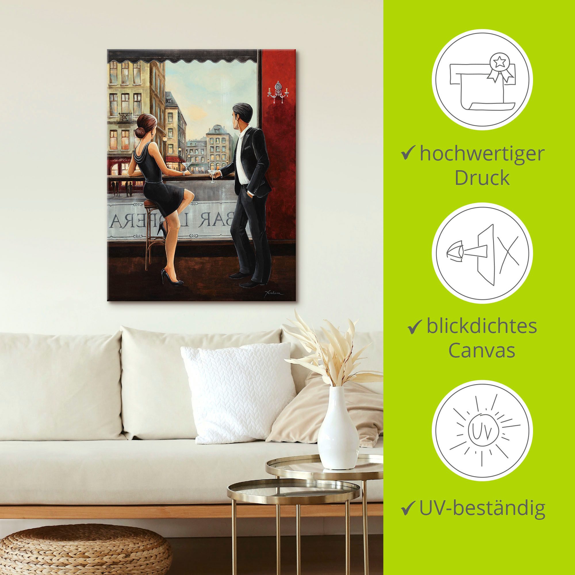 Artland Artprint Beer als artprint van aluminium, artprint voor buiten, artprint op linnen, poster, muursticker