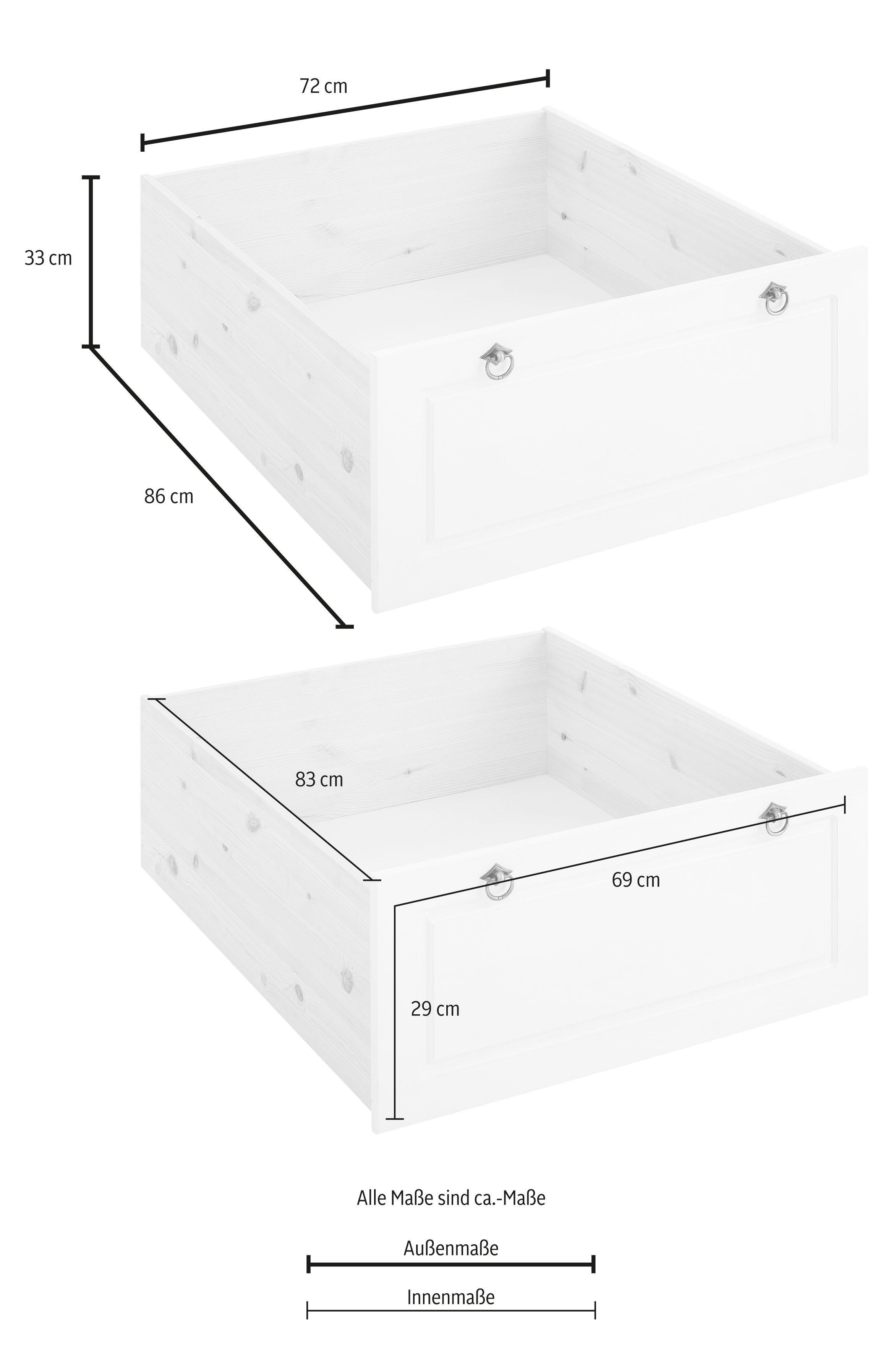 Home affaire Lade TESSIN Onderbedladen op wieltjes, geschikt voor het home affaire bed Tessin (set, 2 stuks)