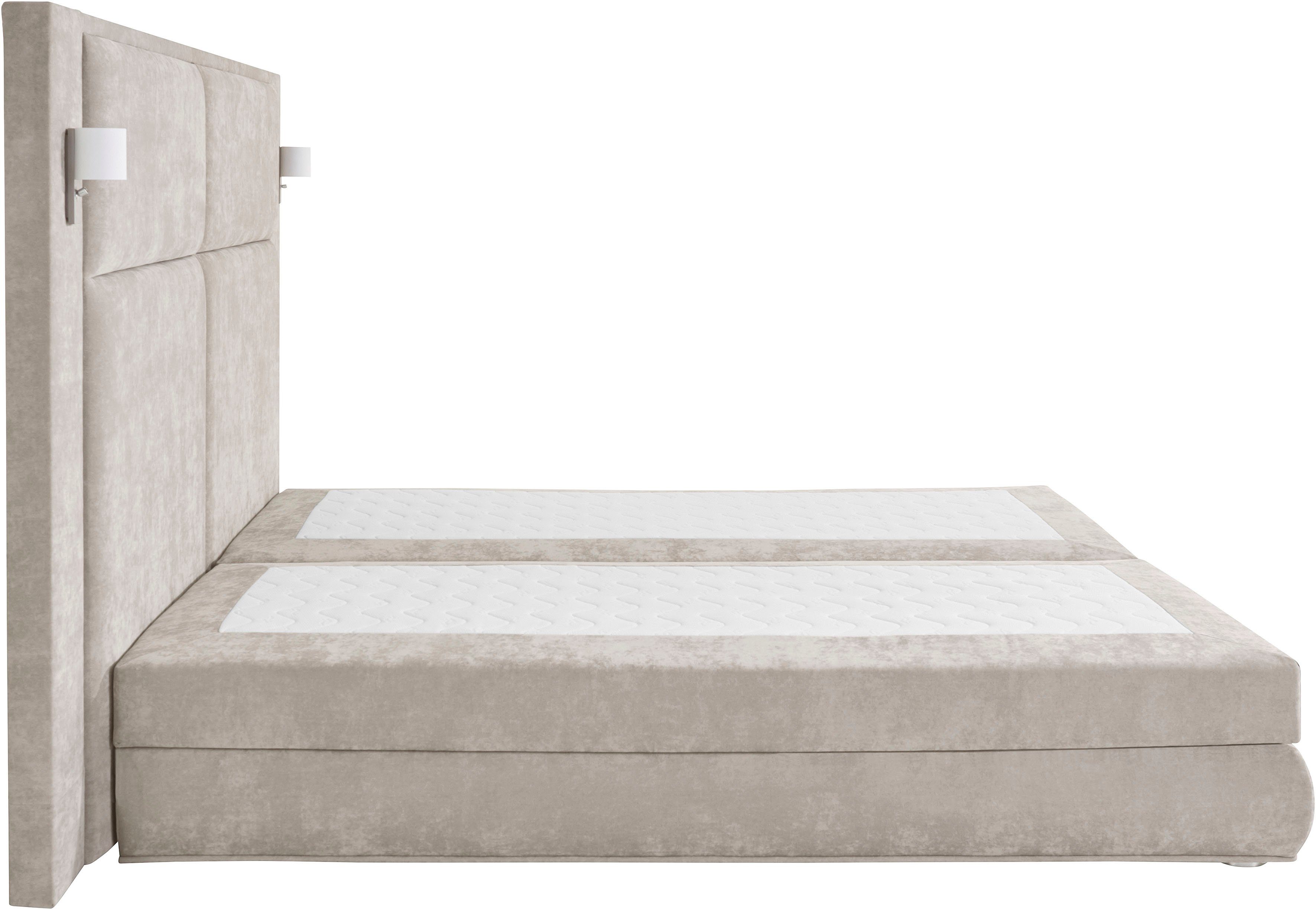 COLLECTION AB Boxspring Copenhagen inclusief bedkist, topmatras, naar keuze met ledverlichting