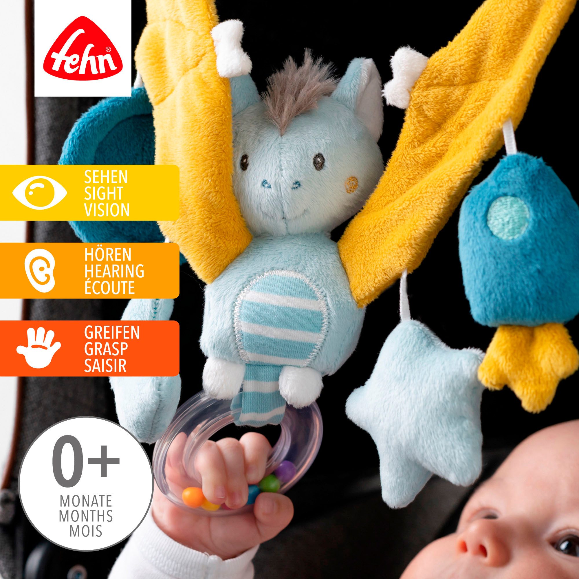 Fehn Kinderwagenketting Little Castle, vleermuis