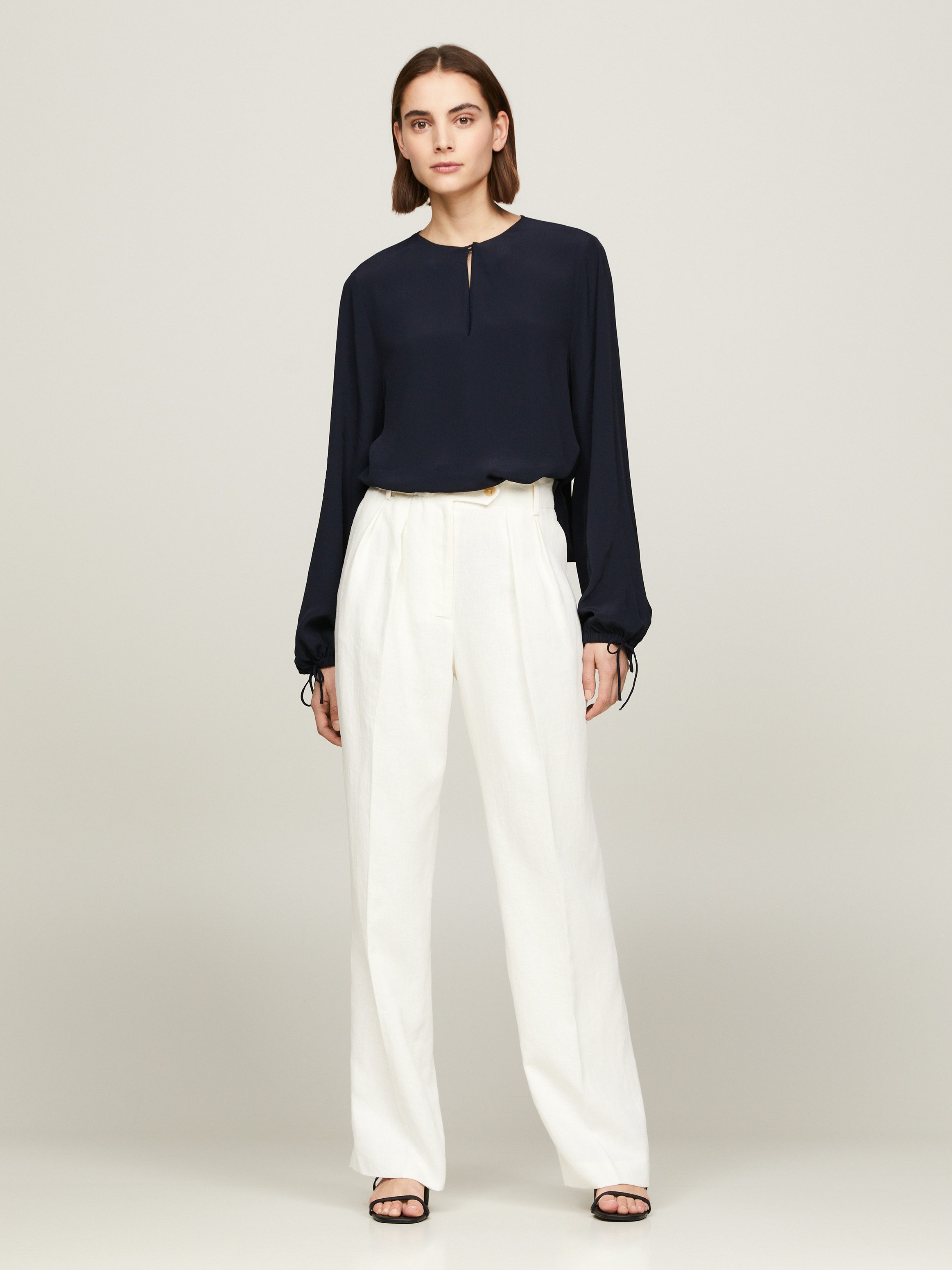 Tommy Hilfiger Crêpe-blouse VISCOSE CREPE SOLID VN BLOUSE