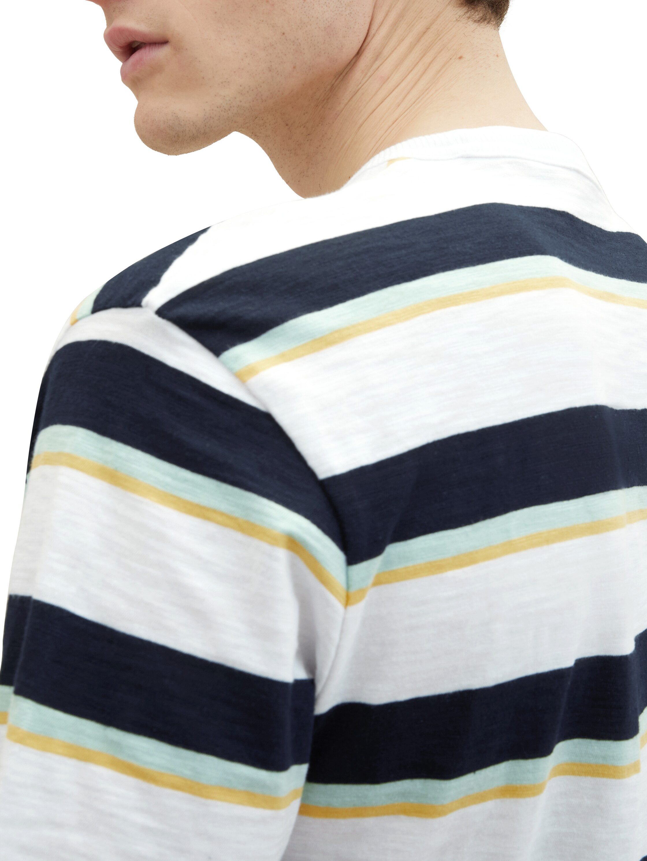 Tom Tailor Shirt met ronde hals met gestreept patroon