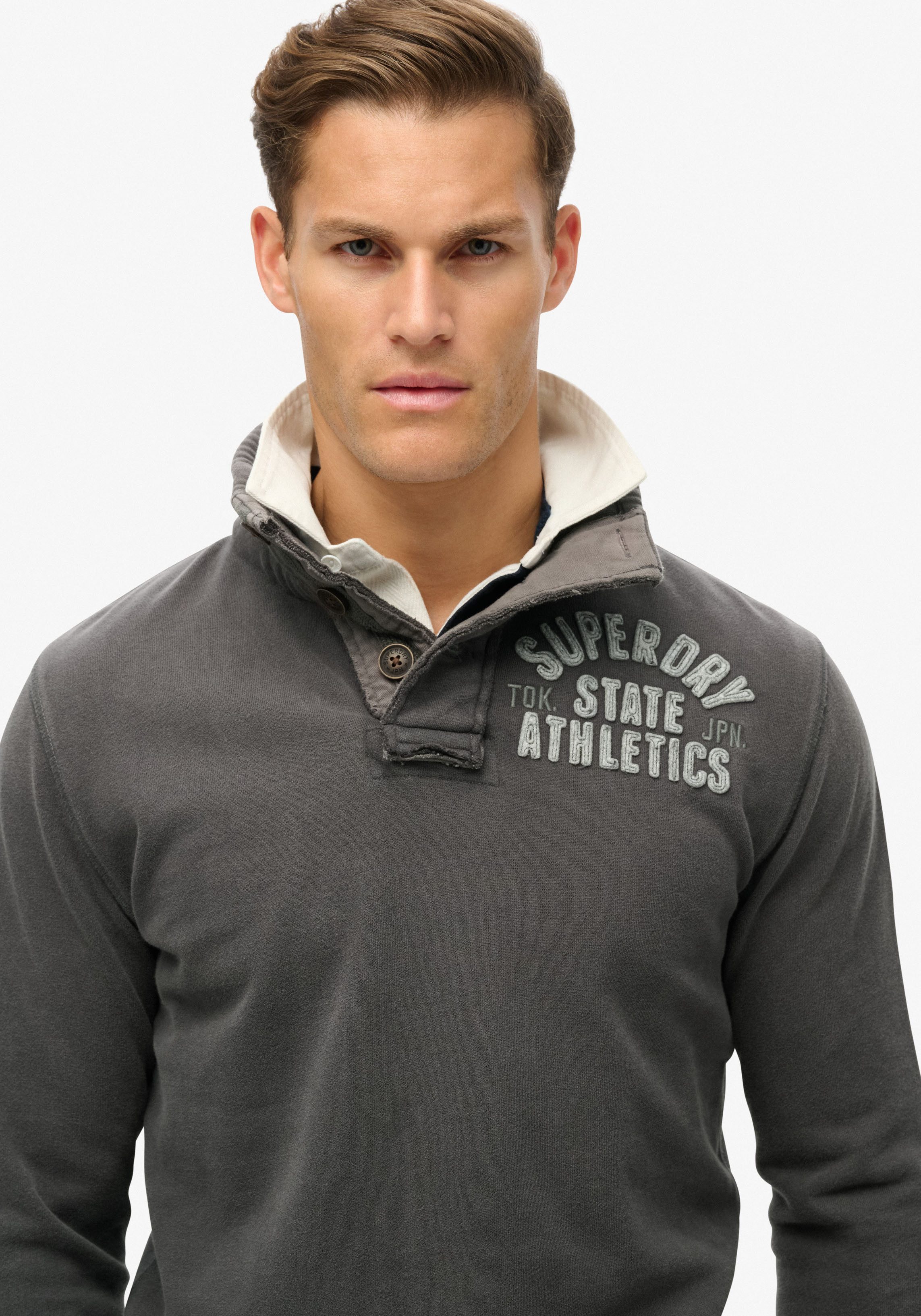 Superdry Sweatshirt Vintage Athletic Henley Jumper