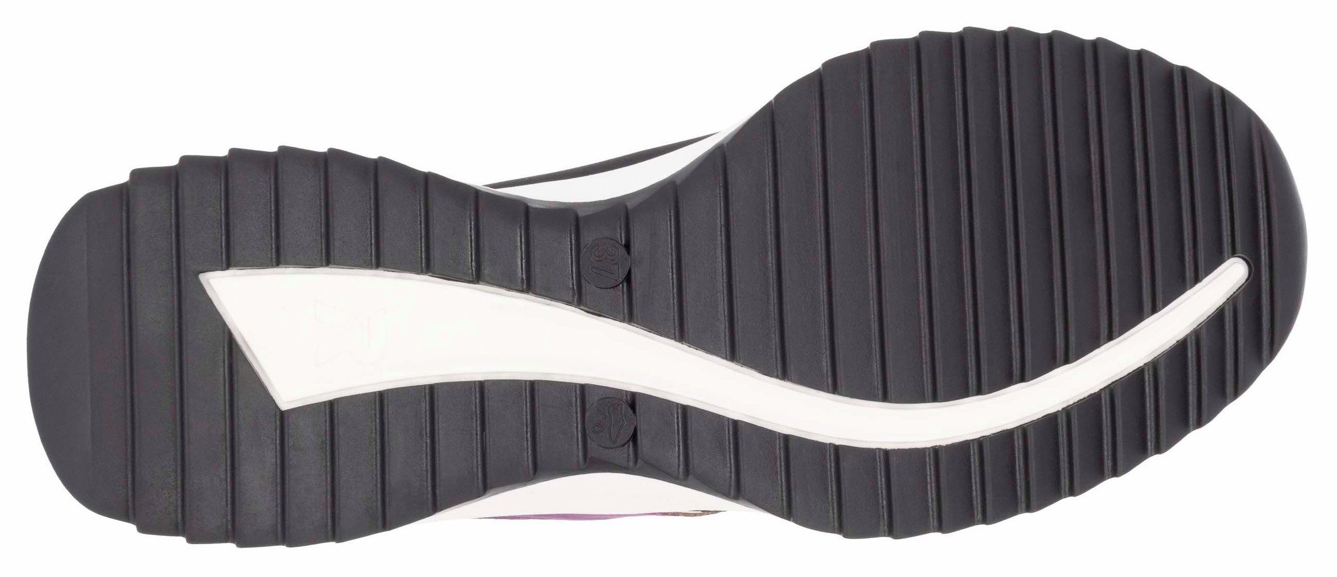 Rieker EVOLUTION Sneakers , vrijetijdsschoen, lage schoen, veterschoen met modieuze contrasterende afwerkingen
