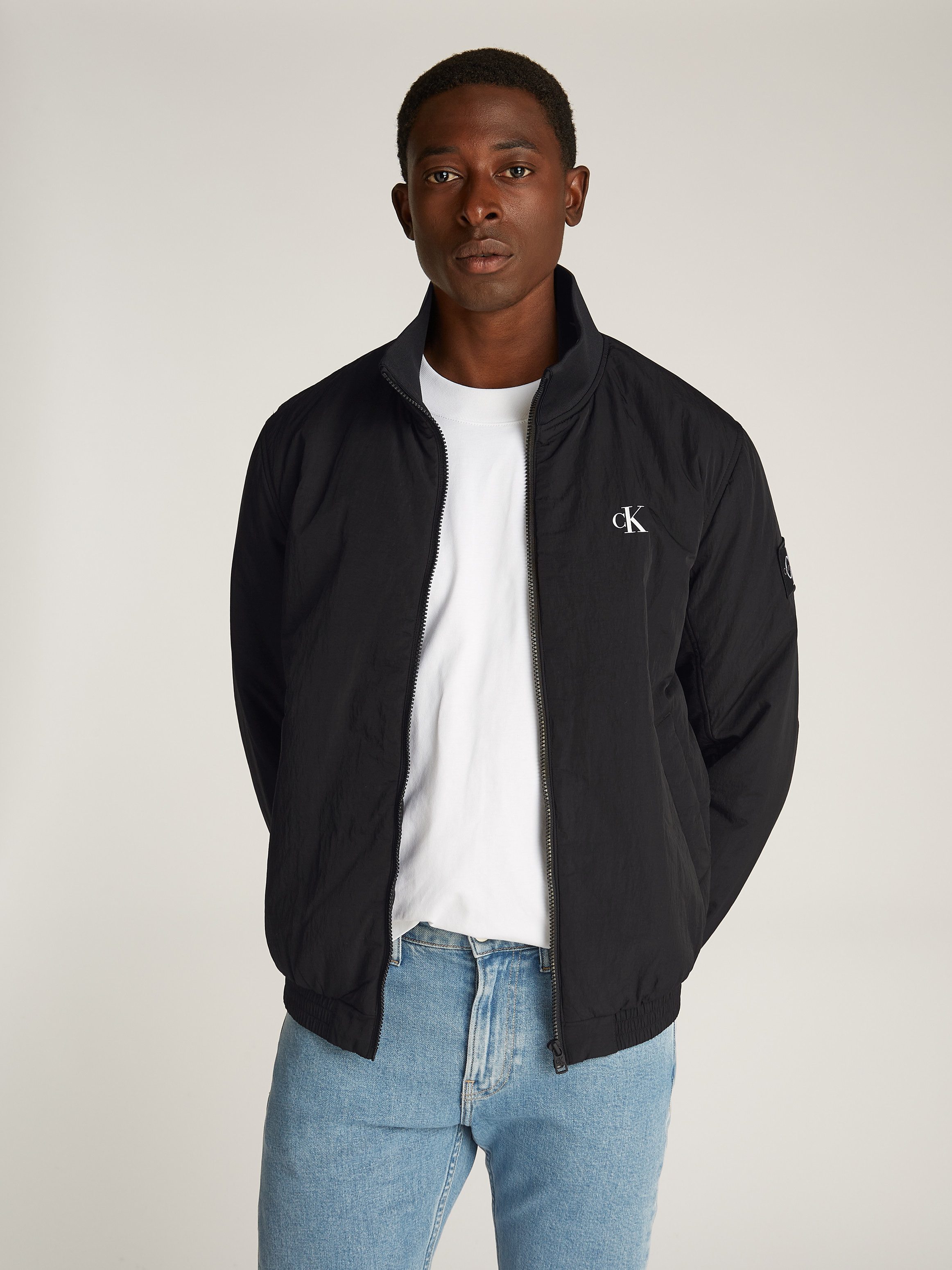 Calvin Klein Blouson PADDED HARRINGTON met gestempeld logo