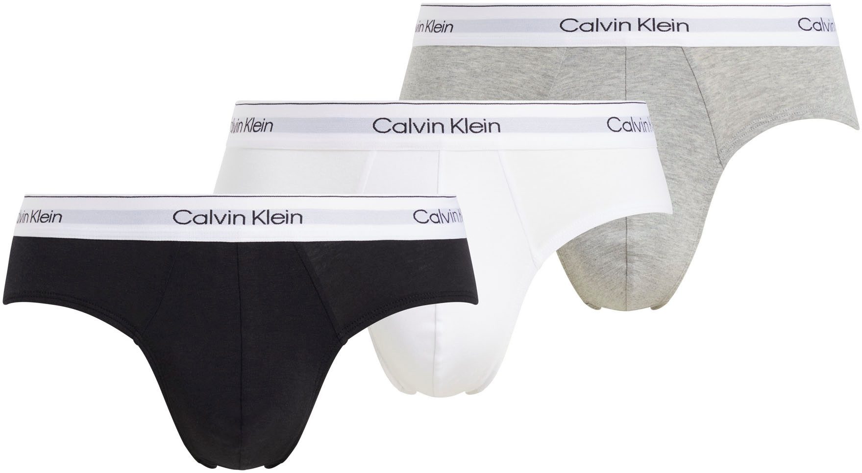 Calvin Klein Hipster HIP BRIEF 3PK met logo-elastische tailleband (3 stuks) (set, 3 stuks)