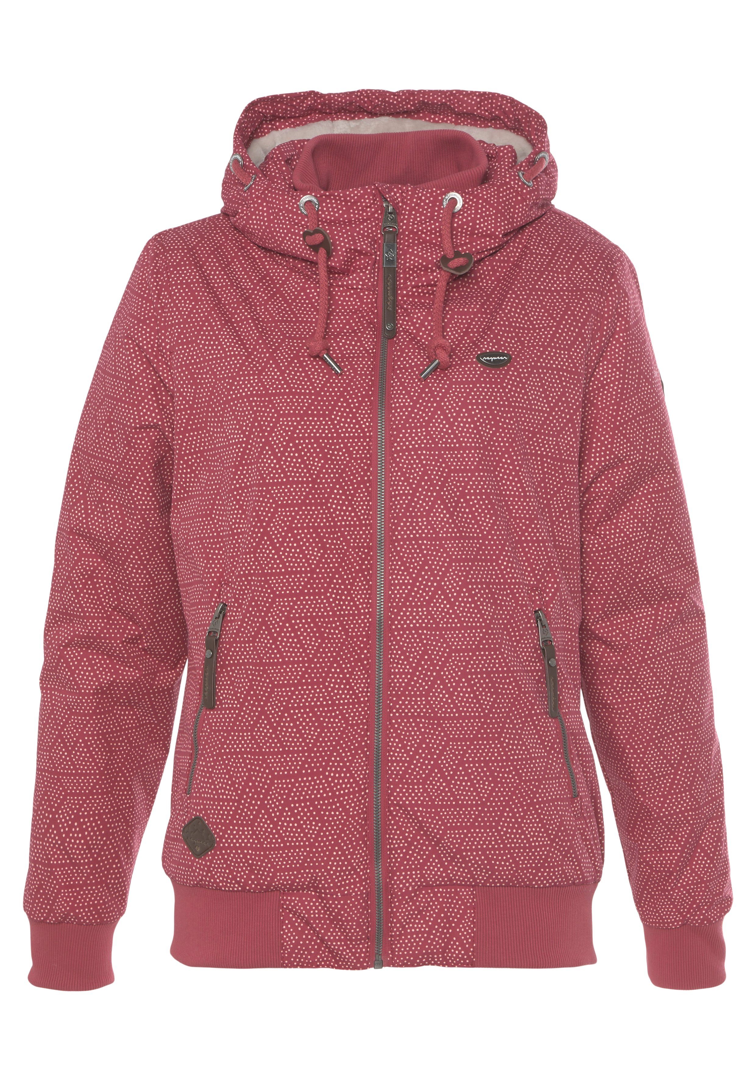 Ragwear Outdoorjack NUGETTKA PRINT O met stippenmotief