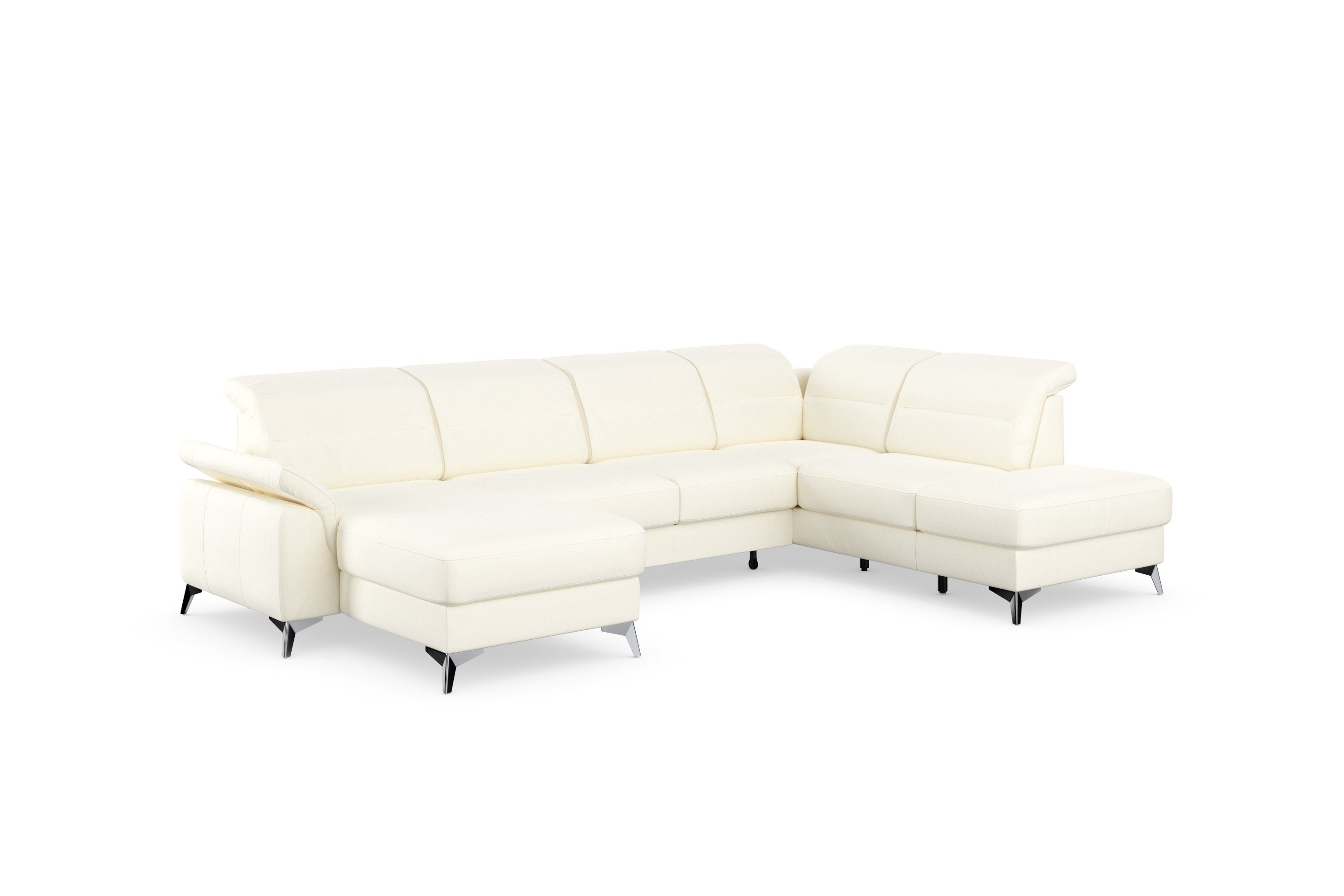 sit&more Zithoek Sinatra U-vorm optioneel met verstelbare hoofdsteun en armleuning etc.