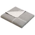 andas deken naturel in stijlvol ruitmotief grijs