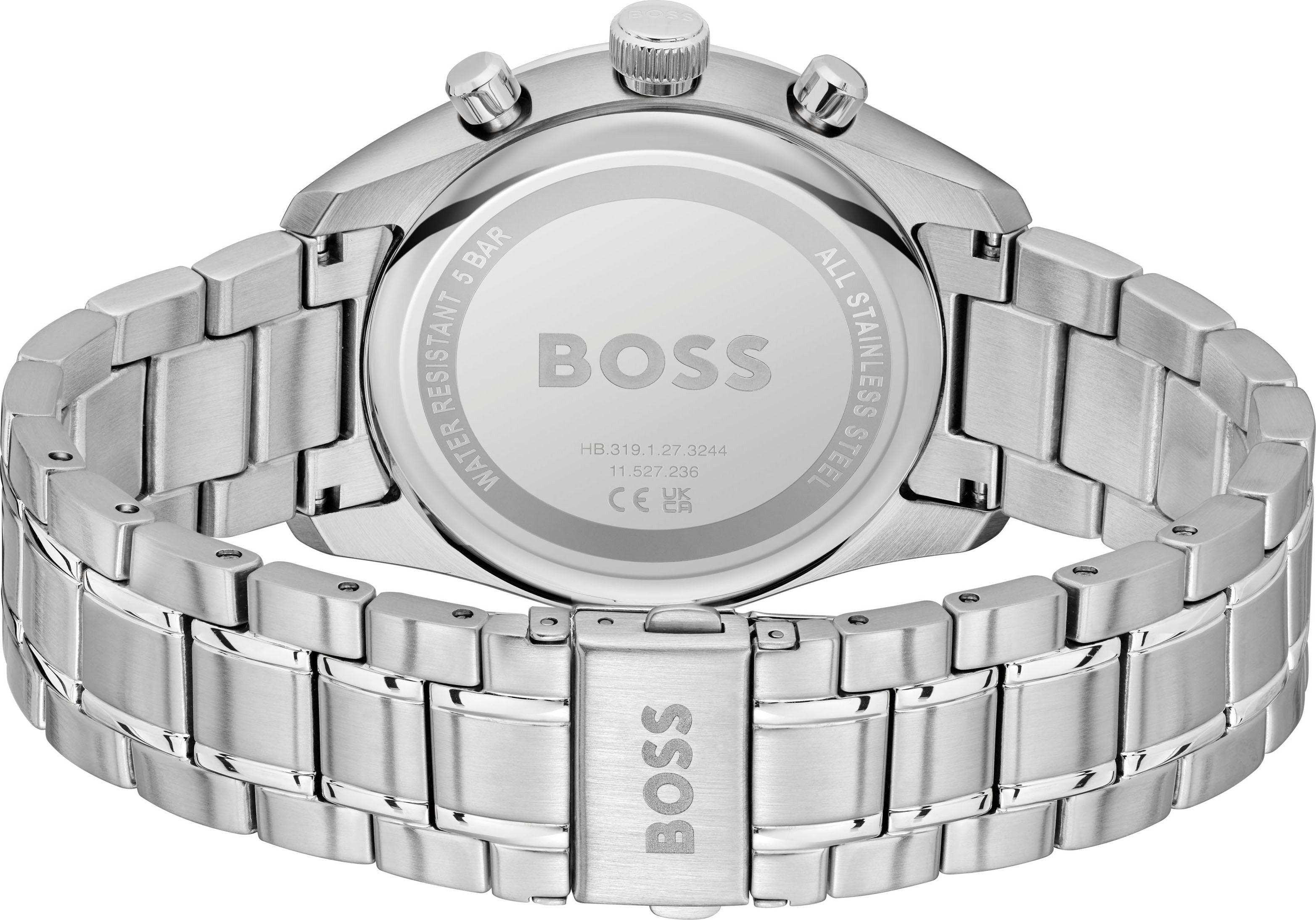 Boss Chronograaf GRAND PRIX 44 Quartzhorloge, horloge, herrenuur, roestvrijstalen band, analoog, dag