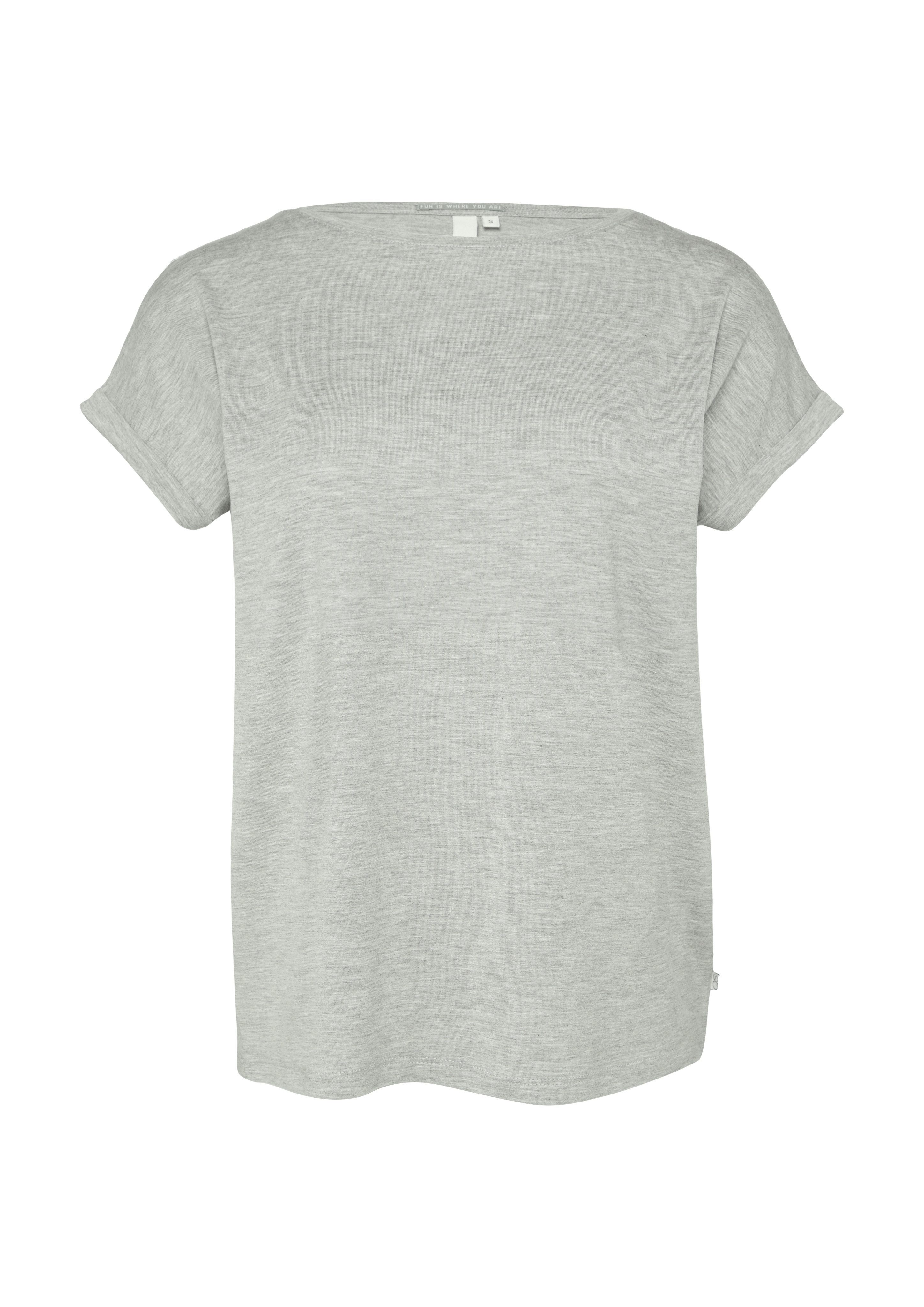 Q/S designed by Shirt met korte mouwen met mouwomslagen