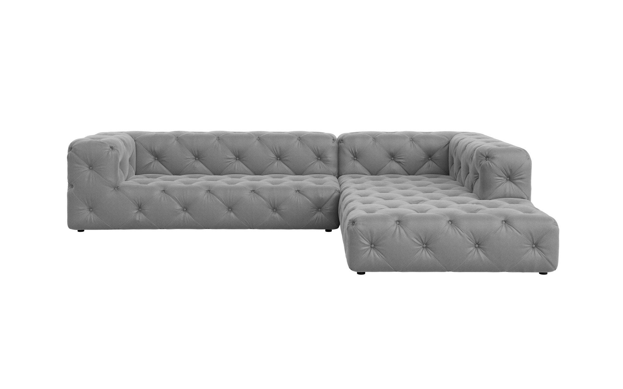 Places of Style Hoekbank FOLLINA L-vorm, met klassieke Chesterfield-knoopstiksels