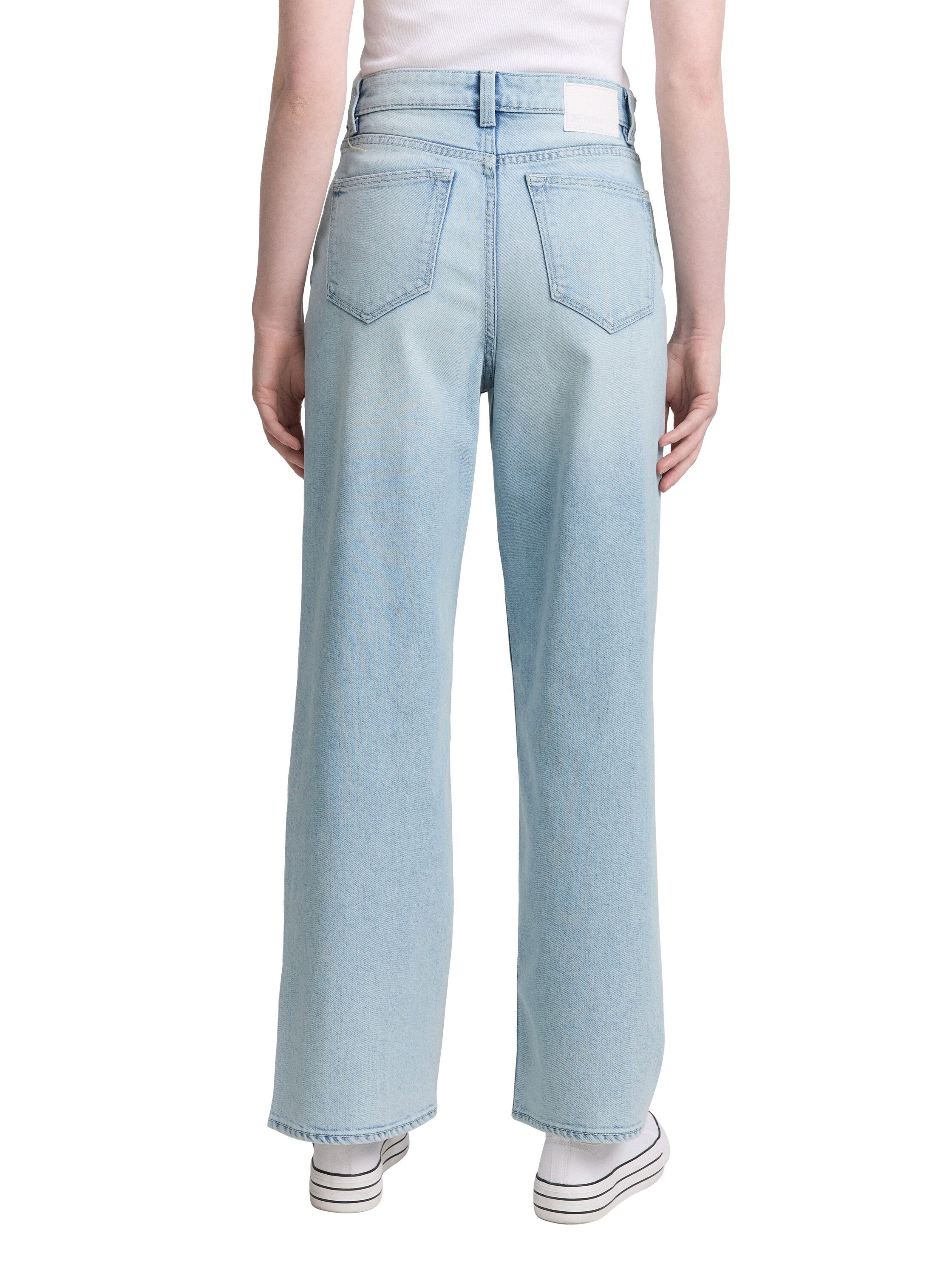 Tom Tailor Denim Wijde jeans LINOU in five-pocketsstijl
