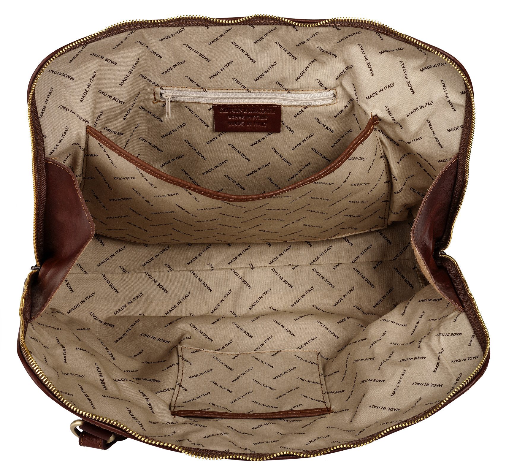 Piké Shopper echt leer, made in italy