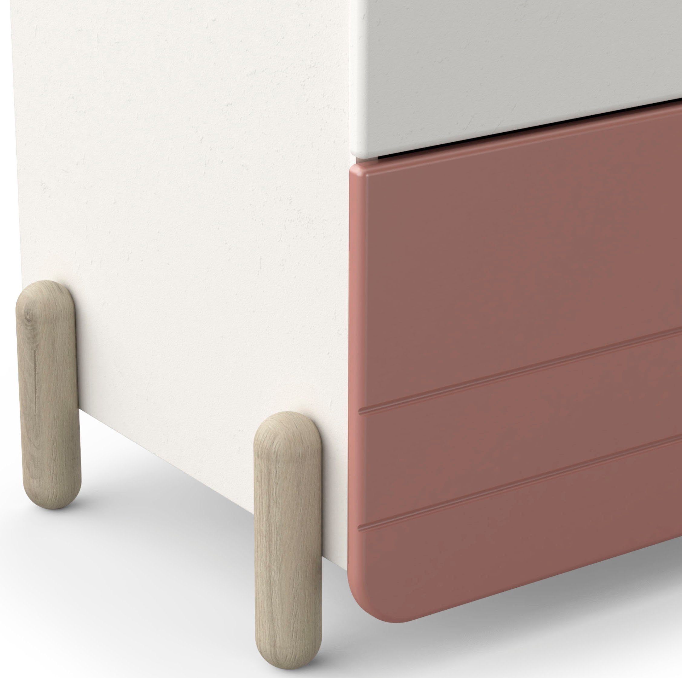 Demeyere GROUP Kast met laden en deuren Jade Lade met rolgeleiding, ronde knoppen met rozegoud-finish