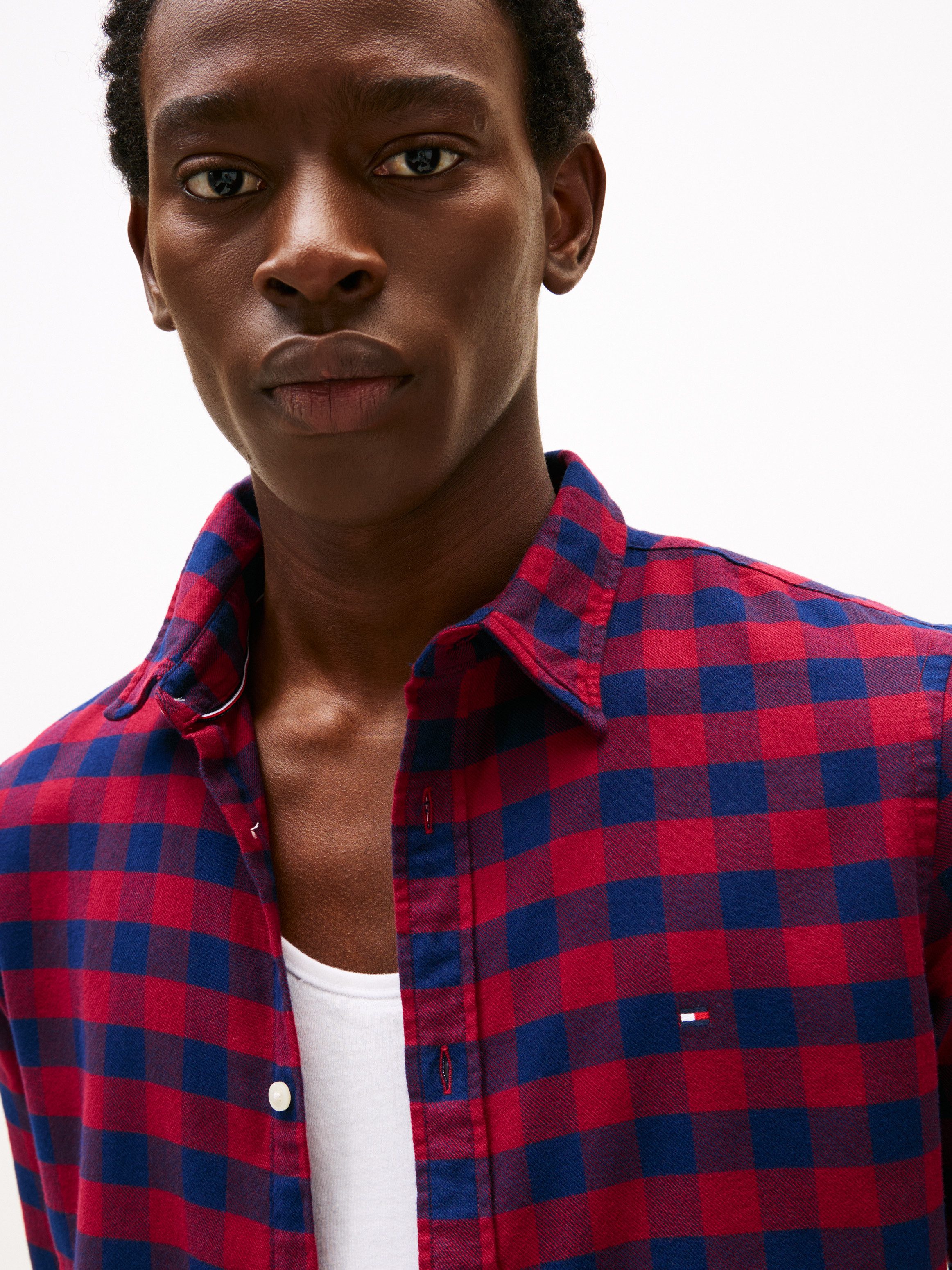 Tommy Hilfiger Overhemd met lange mouwen BRUSHED GINGHAM SF SHIRT