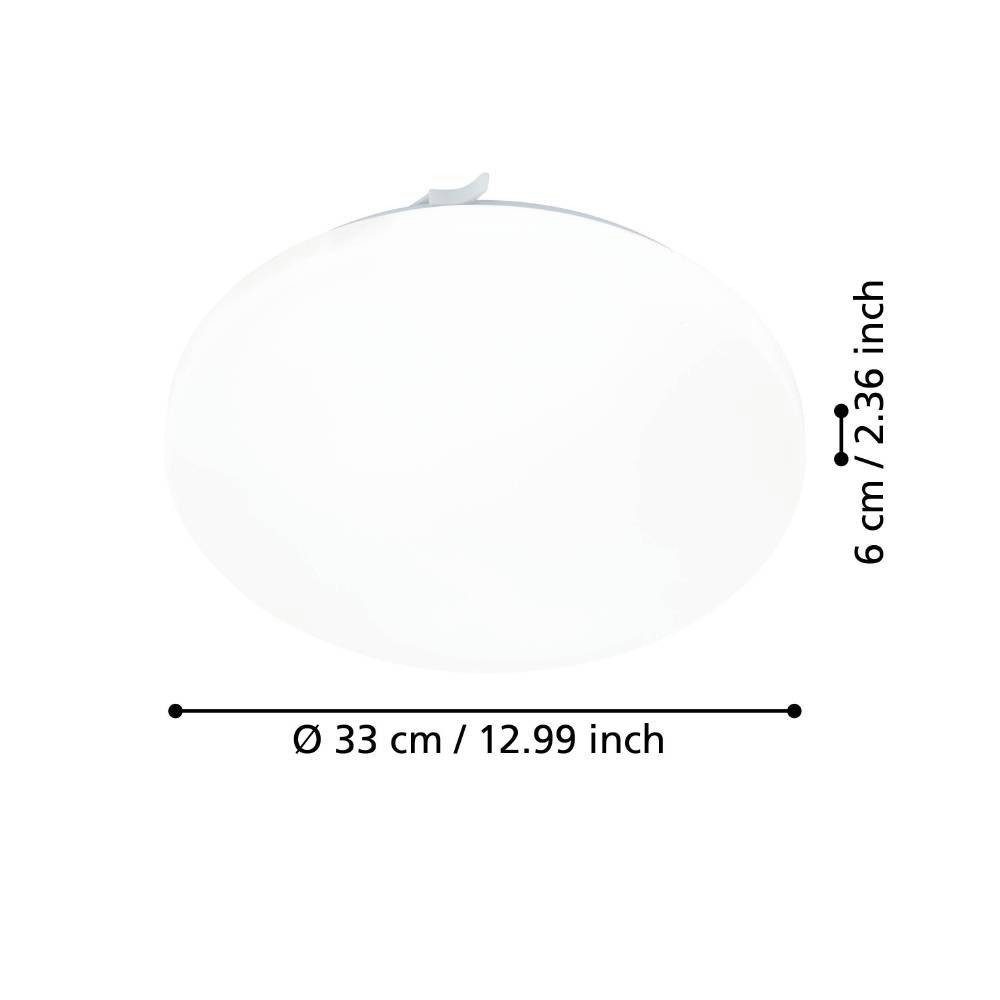 EGLO Led-plafondlamp FRANIA plafondlamp, wit, lage opbouwhoogte, 1x14,6 watt, kantoor, IP44 (1 stuk)