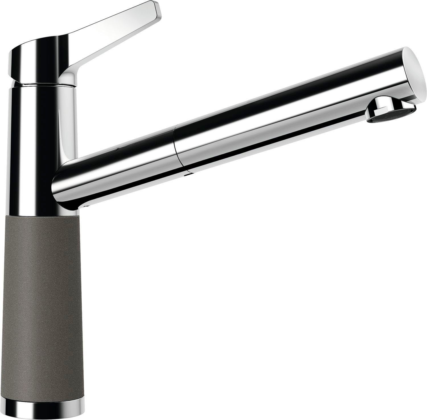 Schock Keukenkraan SC-510 SB ND Lagedruk, uitschuifbaar, terugstroombeveiliging, draaibereik 120° keukenkranen maat - grijs