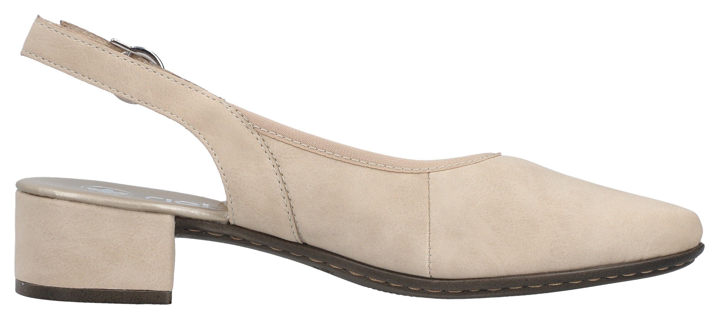 Rieker Slingback pumps avondschoen, zomerschoen, blokhak, met verstelbare band