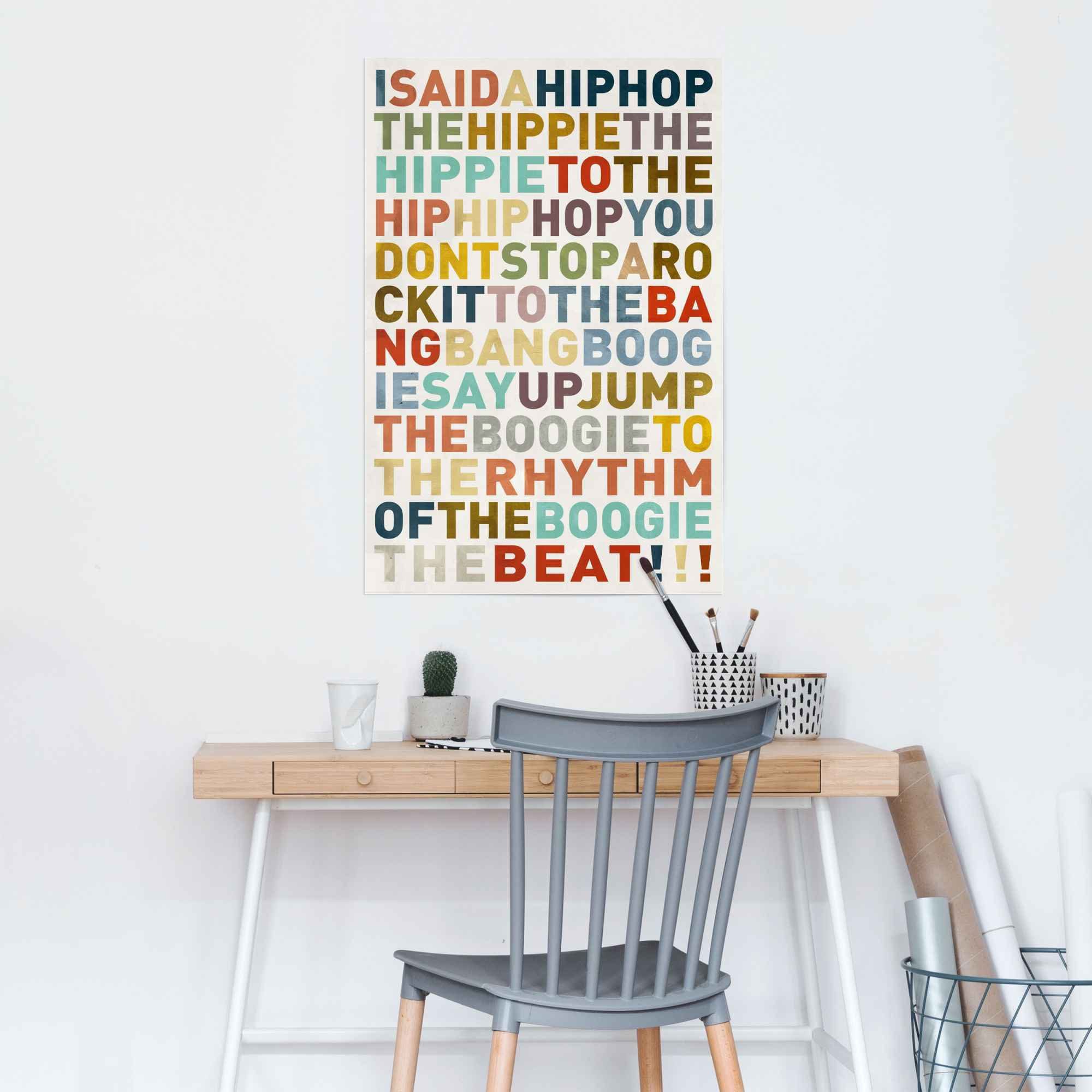 Reinders! Poster I said a hiphop gekleurd - hiphop - Songtext - muziek