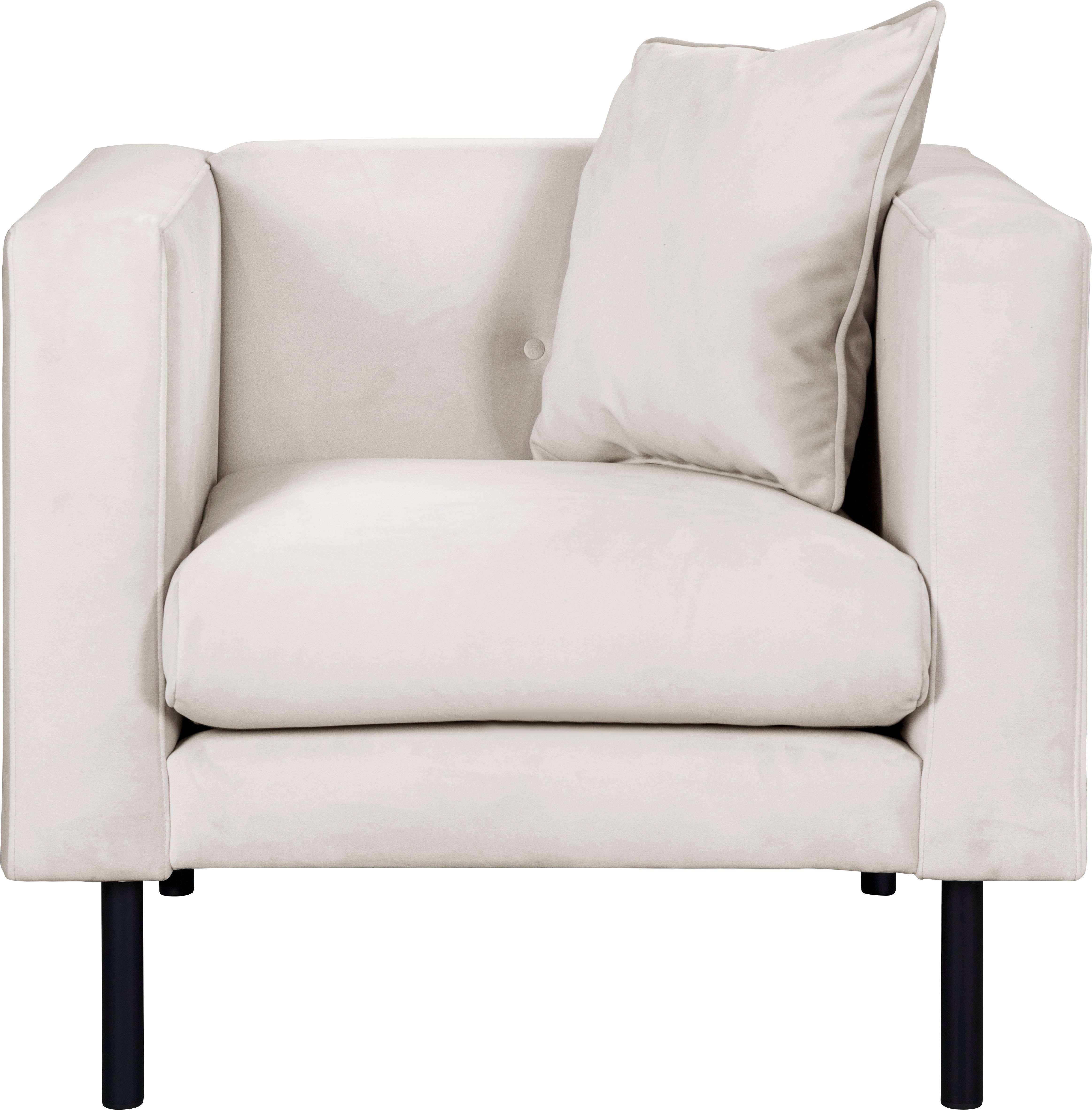 Guido Maria Kretschmer Home&Living Fauteuil Lillibeth cocktailsstoel, loungesstoel, afmetingen B/D/H: 90/74/83 cm Sierkussen als tweezijdig te gebruiken kussen 45x45 cm, in fluwelige look of cord