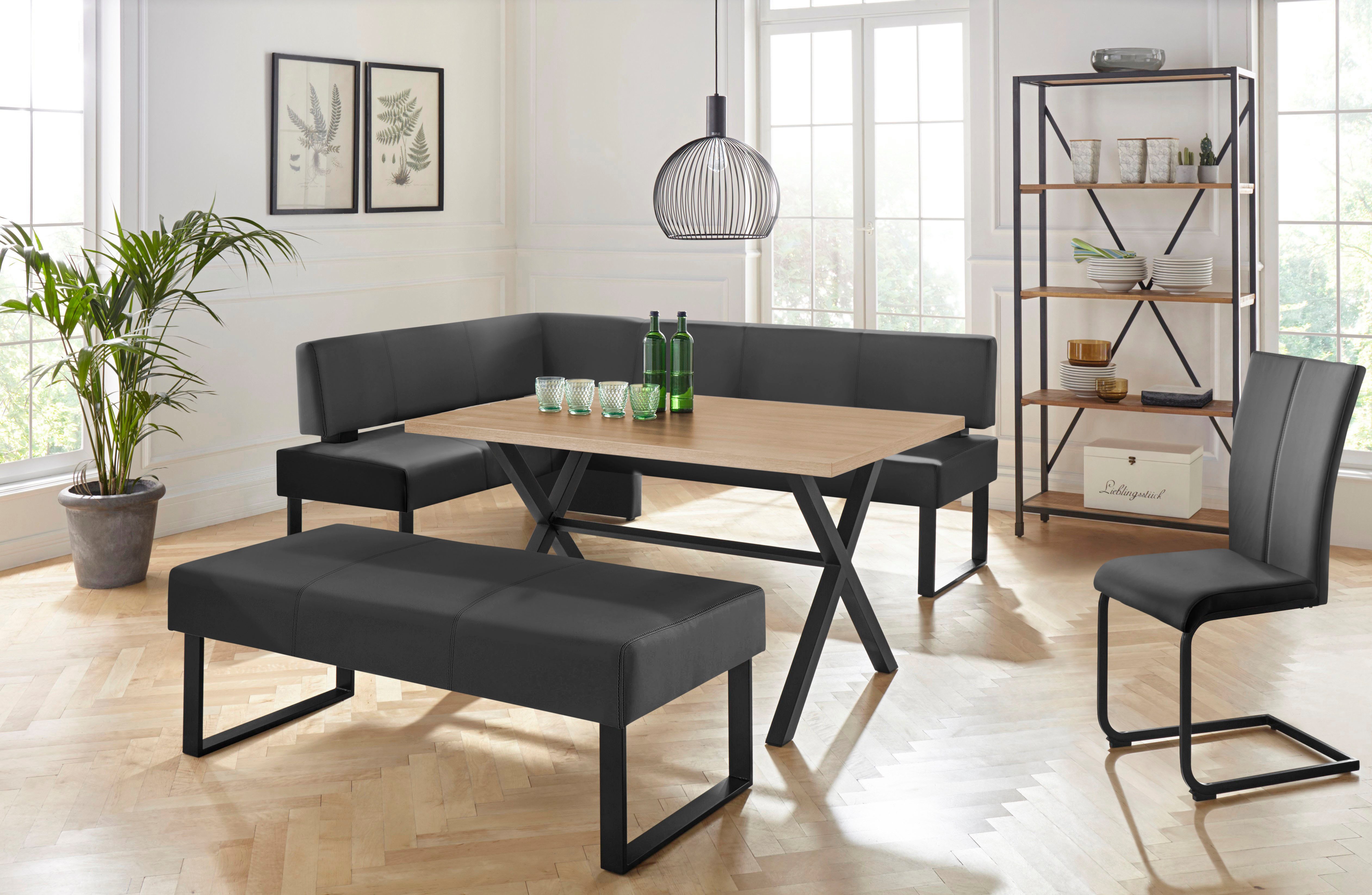 Home affaire Zitbank Oliver Breedte 140 cm, met metalen frame